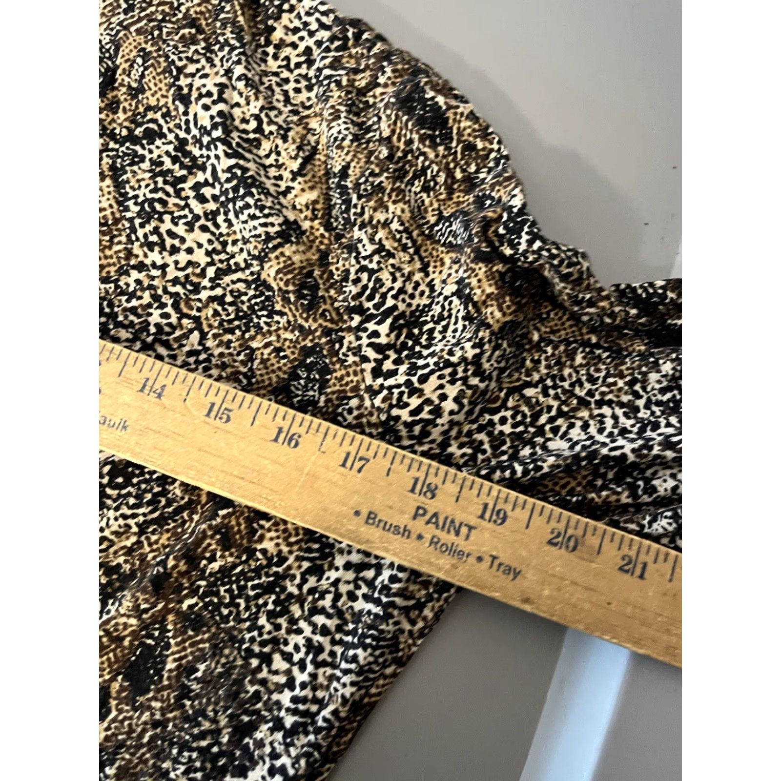 Ann Taylor Ann Taylor Womens Button-Up Shirt Long Sleeve Collared Animal Print Sz L Brown Women's Regular Fit Vintage: No Size L / US 10 / IT 46 - 5 Thumbnail