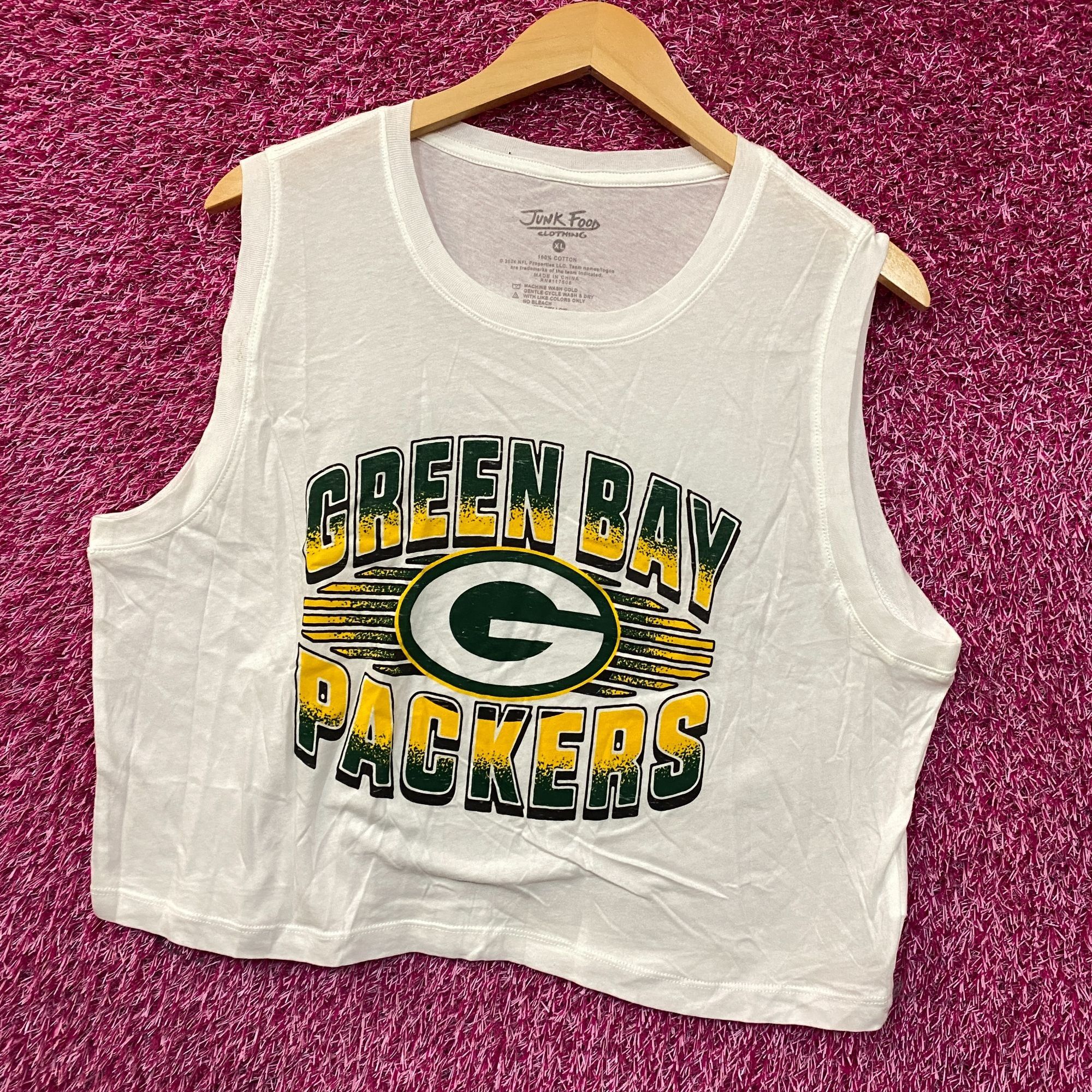 Junk Food Junk Food NFL Green Bay Packers Cropped Sleeveless T-Shirt X Size XL / US 12-14 / IT 48-50 - 3 Thumbnail