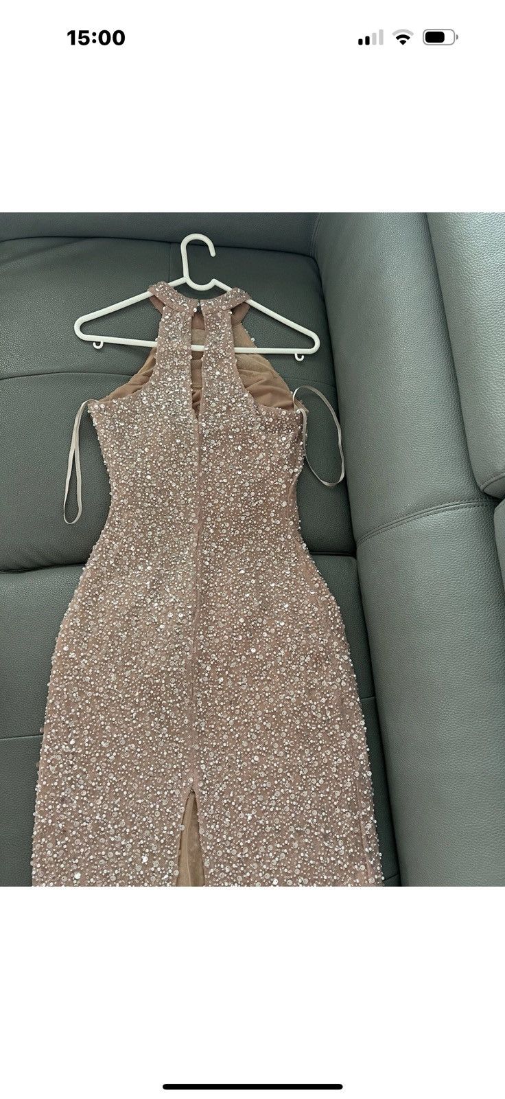 Bcbgmaxazria BCBGMAXAZRIA Jules Beaded Semi-Sheer Halter Gown Size XS / US 0-2 / IT 36-38 - 19 Thumbnail