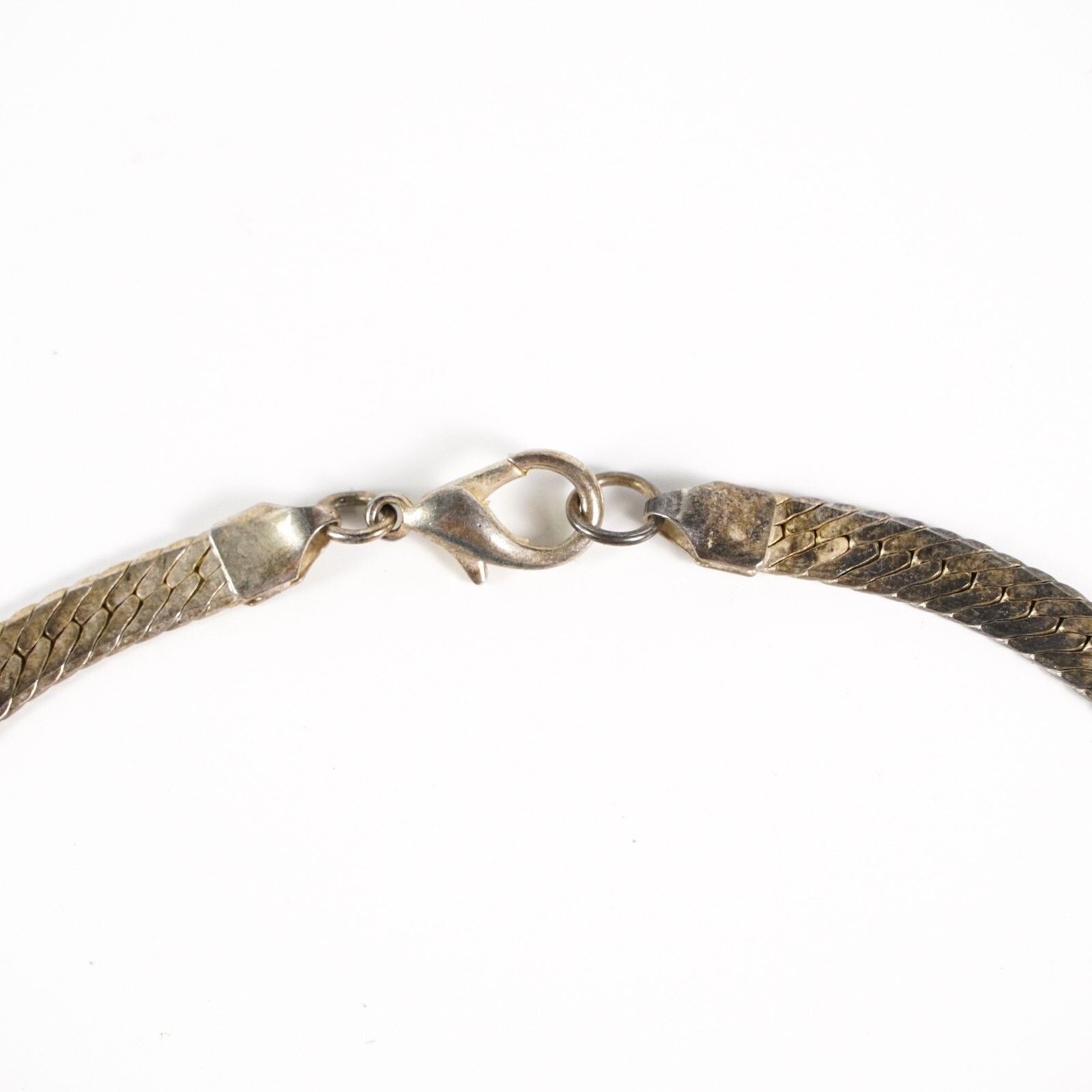 Other Vintage 925 Sterling Silver Flat Herringbone Chain Necklace Size ONE SIZE - 8 Thumbnail