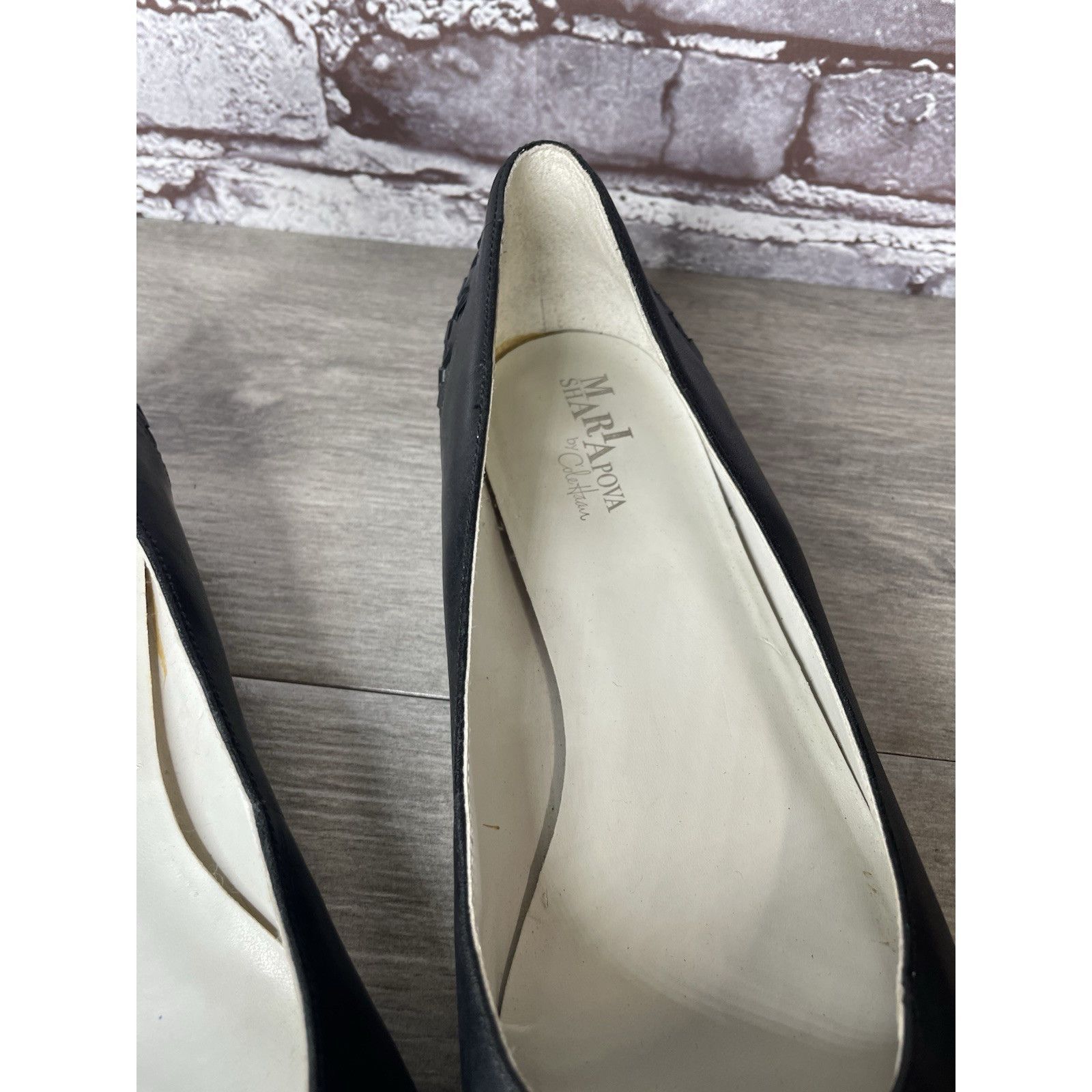 Cole Haan Maria Sharapova by Cole Haan Air Bacara Black Leather Ballet Size US 11 / IT 41 - 9 Thumbnail