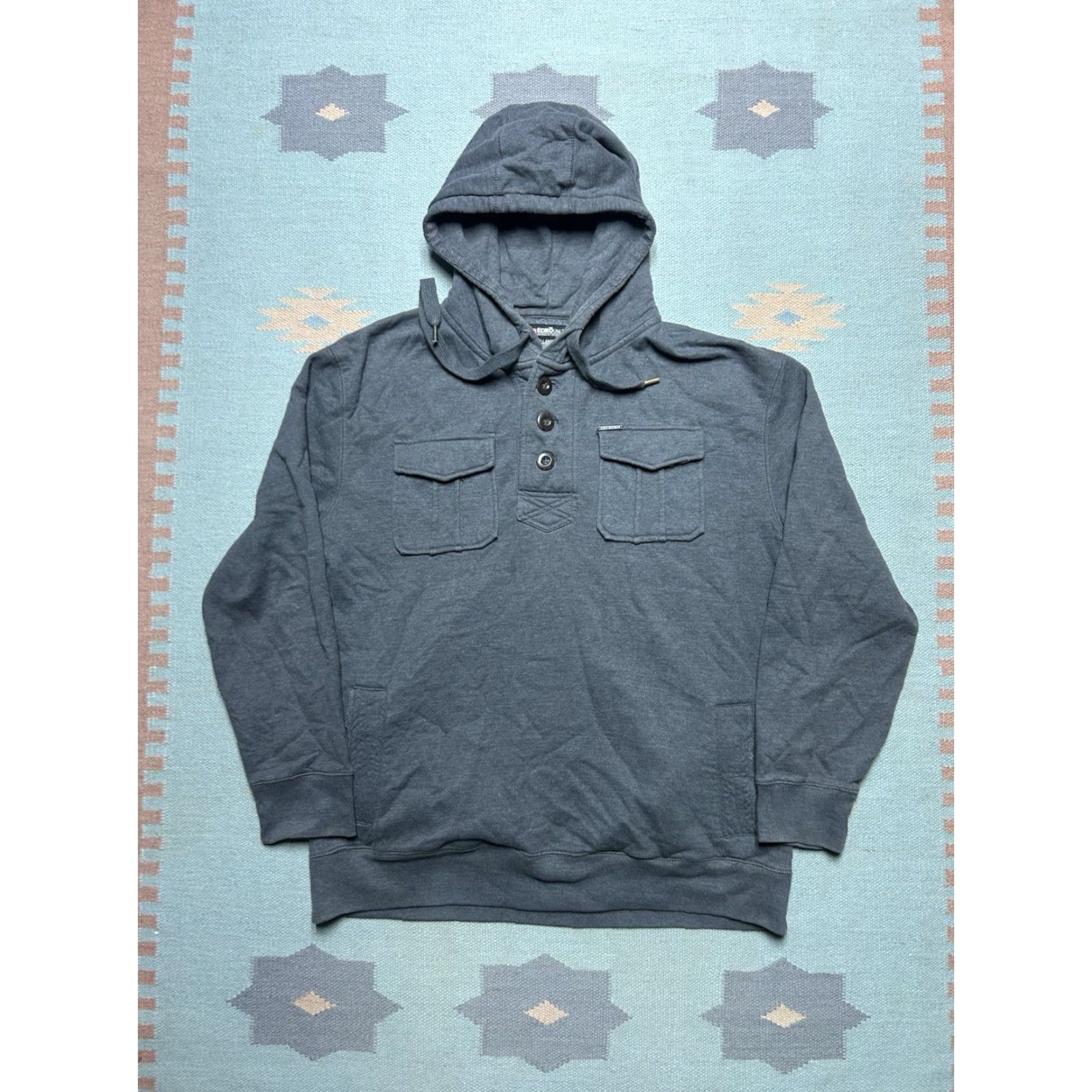 Vintage VINTAGE ecko UNLIMITED Hoodie Henley Pullover Y2K Streetwear Dark Gray Adult XL Size US XL / EU 56 / 4 - 2 Thumbnail
