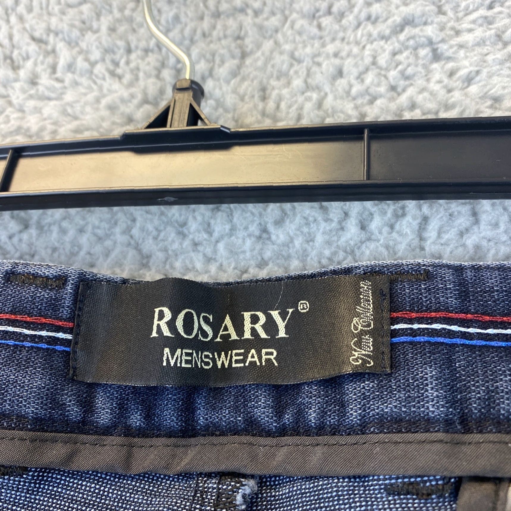 Vintage VINTAGE Rosary Men's Denim Jeans 36x31 Dark Blue Embroidered Distressed 90s Rock Heavy Metal Ozzy Osbourne Size US 36 / EU 52 - 5 Thumbnail