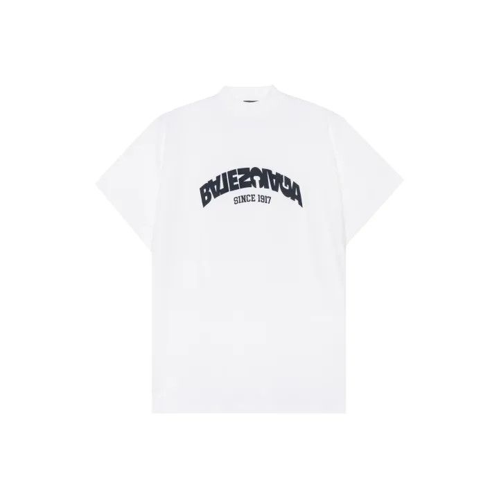 Balenciaga Balenciaga White Logo Print Short Sleeve T-Shirt 0079 Size XS / US 0-2 / IT 36-38 - 1 Thumbnail