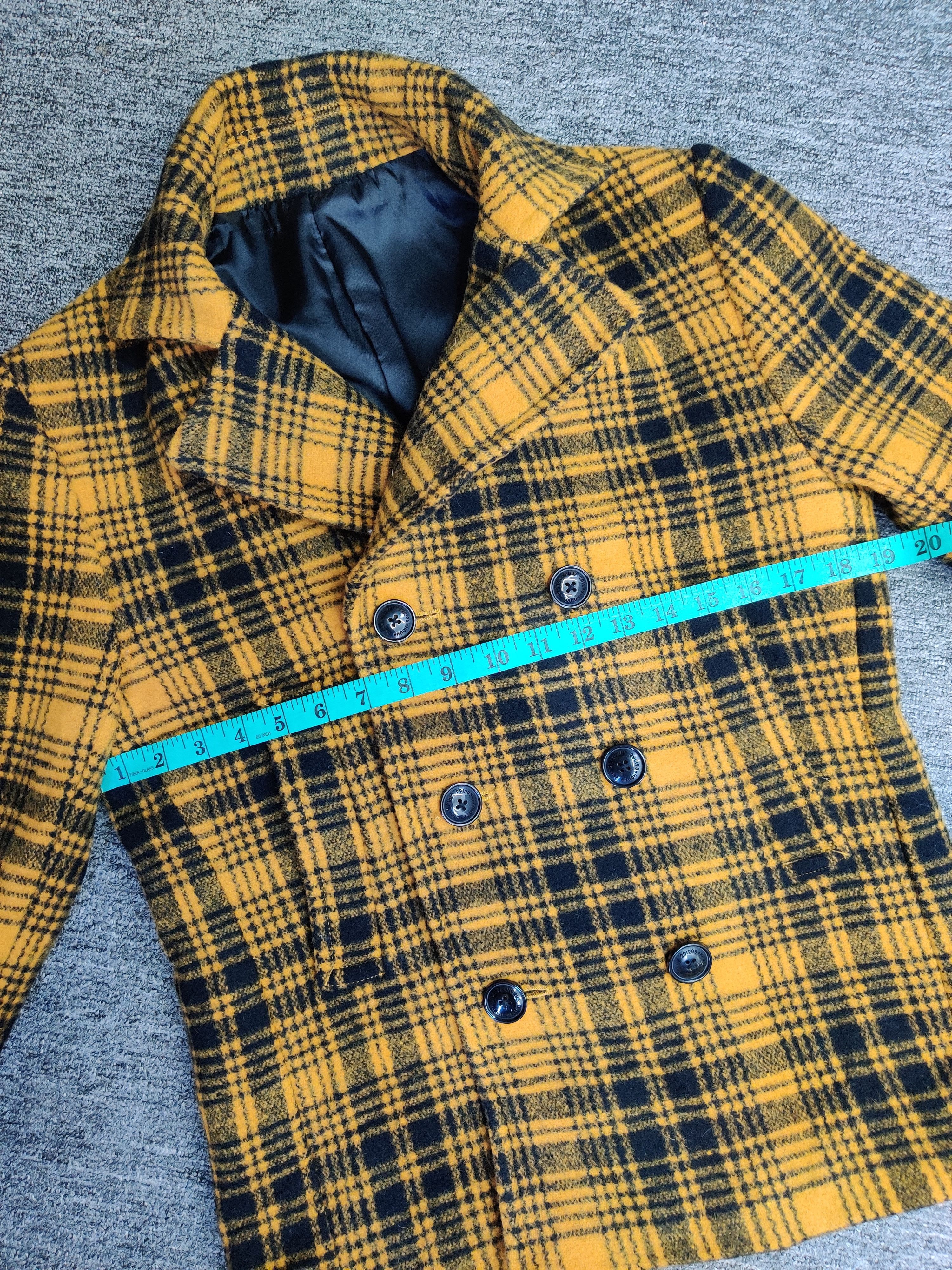 291295=Homme 291295 = Homme Double Breasted Wool Checkered Coat Size US M / EU 48-50 / 2 - 18 Thumbnail