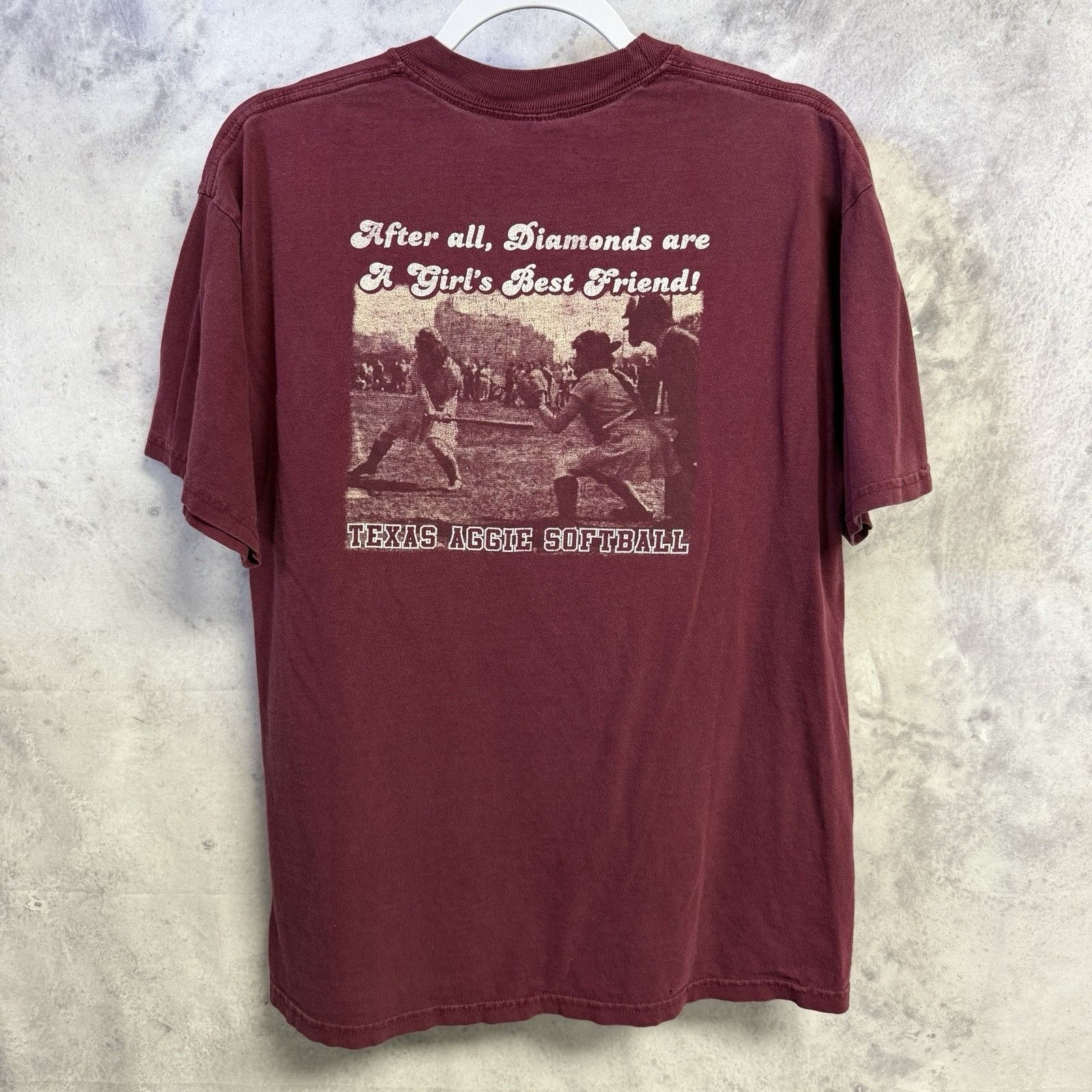 Vintage Vintage Texas Aggies Softball Shirt Who Says Girls Dont Play Size US L / EU 52-54 / 3 - 4 Thumbnail