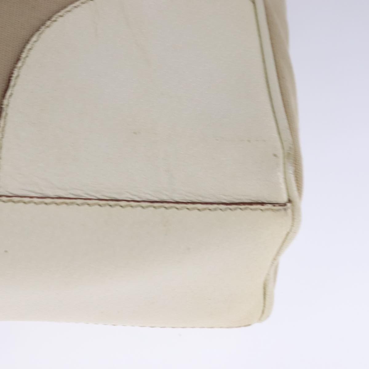 Prada PRADA Tote Bag Canvas Leather Beige White Silver Size ONE SIZE - 9 Thumbnail
