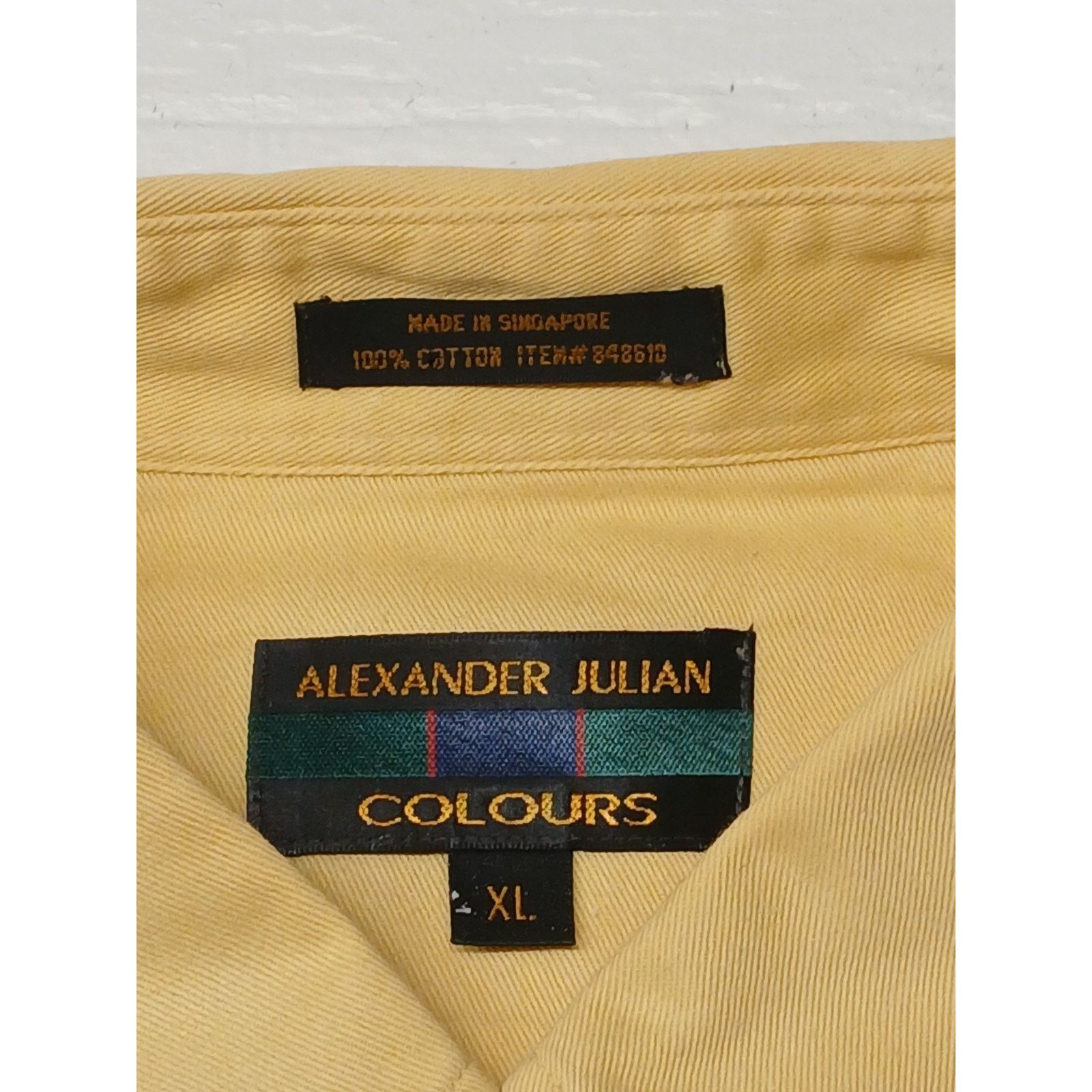 Alexander Julian Alexander Julian Colours (XL) Yellow Long Sleeve Shirt Size US XL / EU 56 / 4 - 5 Thumbnail