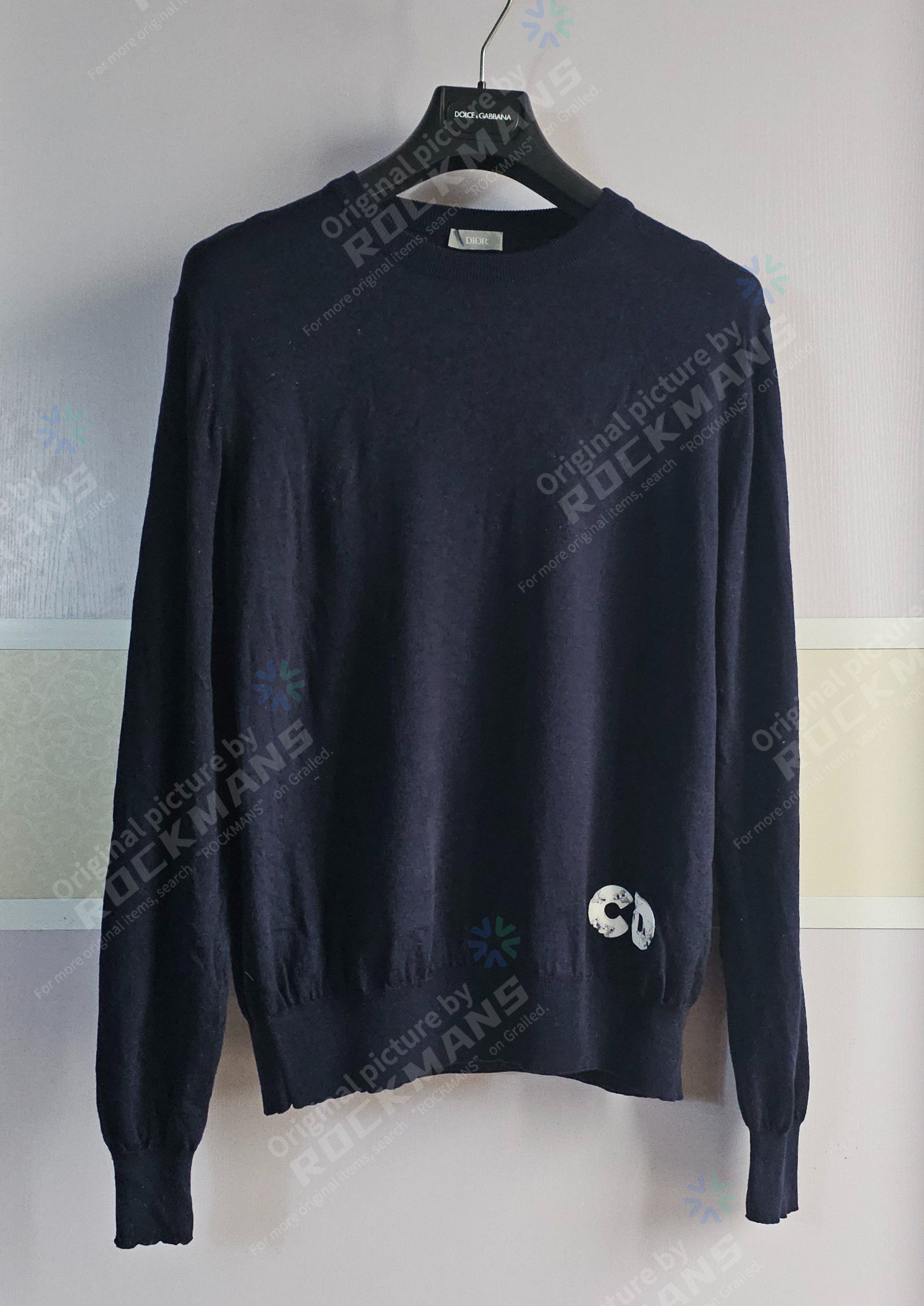 Dior Dior x Daniel Arsham Navy Wool Silk Sweater Jumper XL Size US XL / EU 56 / 4 - 1 Thumbnail