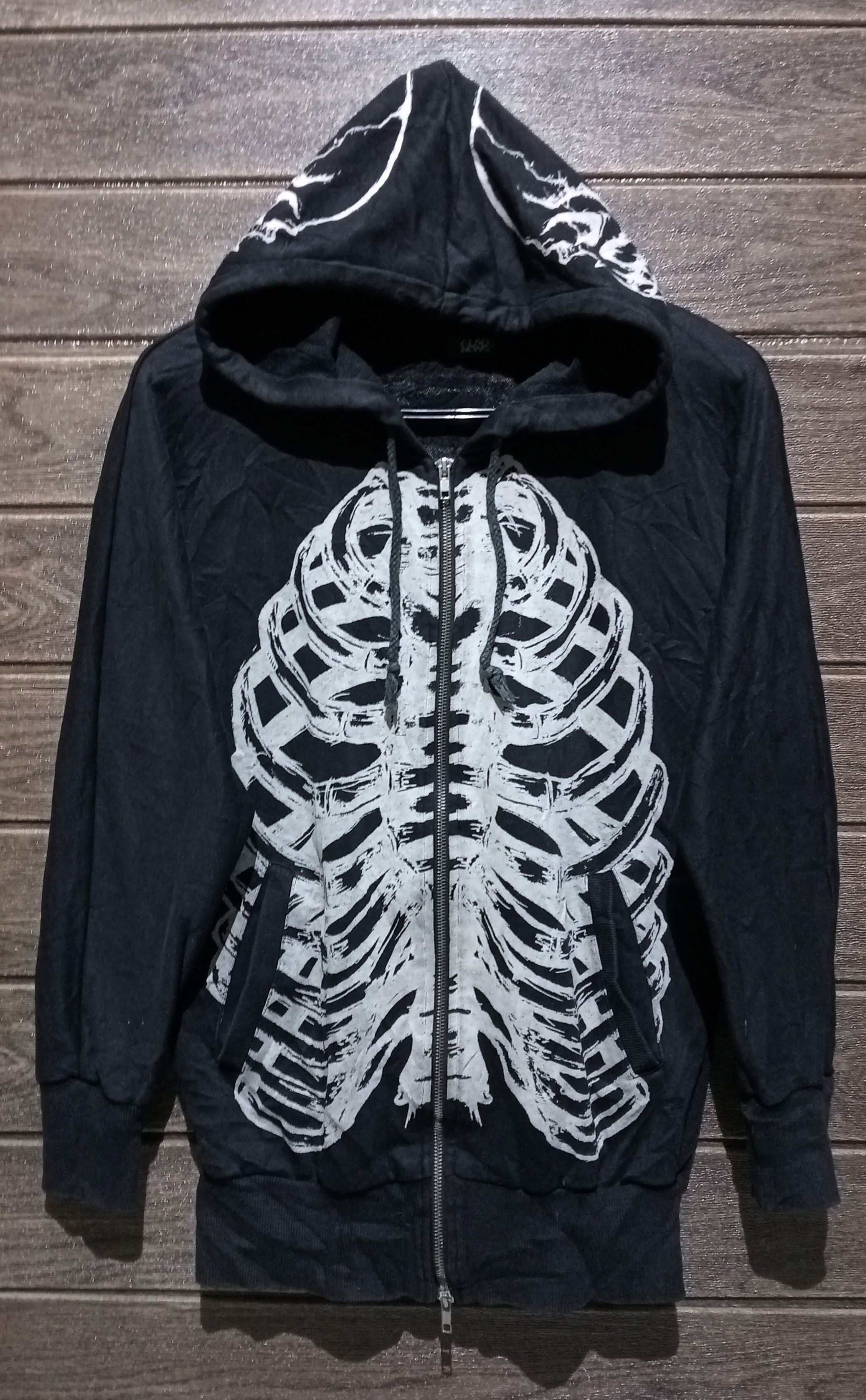 Vintage Punk Skeleton Pullover Hoodie Very Rare