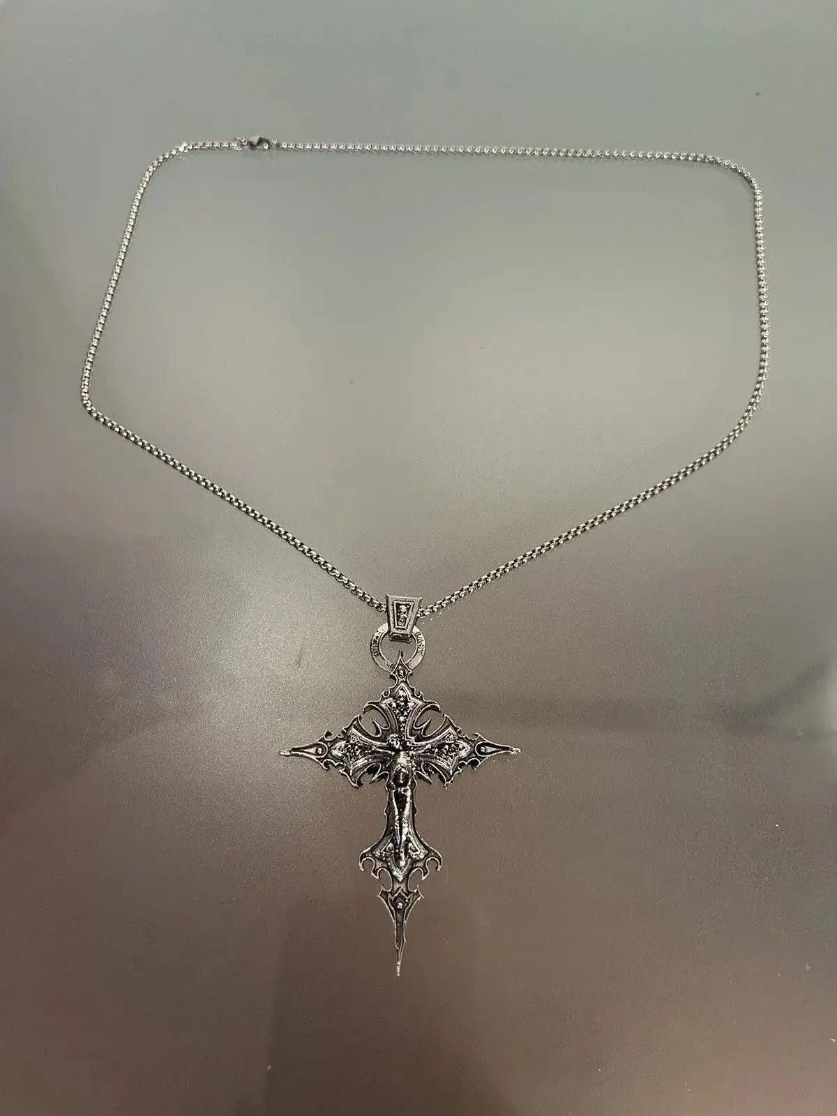 Japanese Brand Gothic Skeleton Cross Necklace Size ONE SIZE - 3 Thumbnail