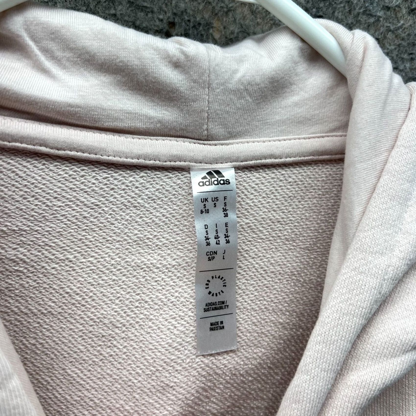 Adidas Adidas Hoodie Women Small Pink Stripe French Terry 3-Stripe Pullover Sweatshirt Activewear 34in Chest Regular Size S / US 4 / IT 40 - 5 Thumbnail