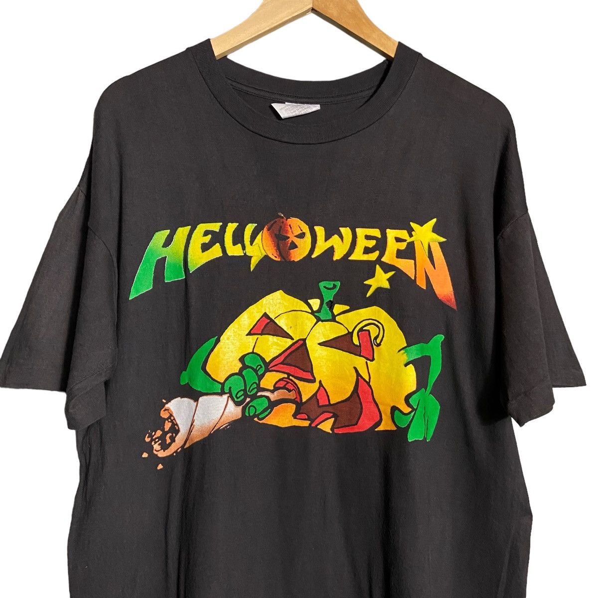 Band Tees × Vintage Vintage 90s Halloween Smokin Band Tee Size US L / EU 52-54 / 3 - 3 Thumbnail