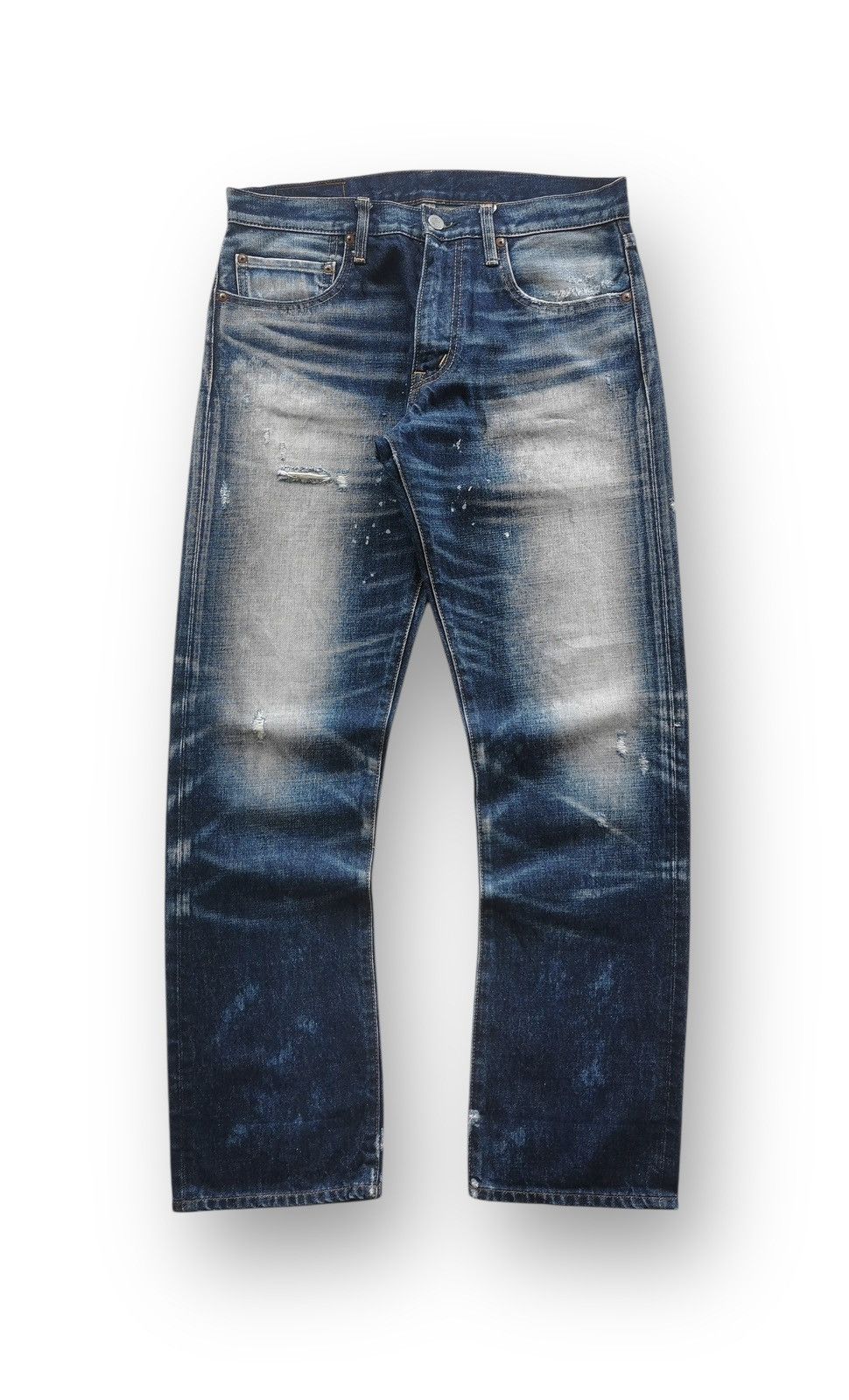 Tornado Mart R.N.A Distressed Denim Whisker Fade Paint Splatter