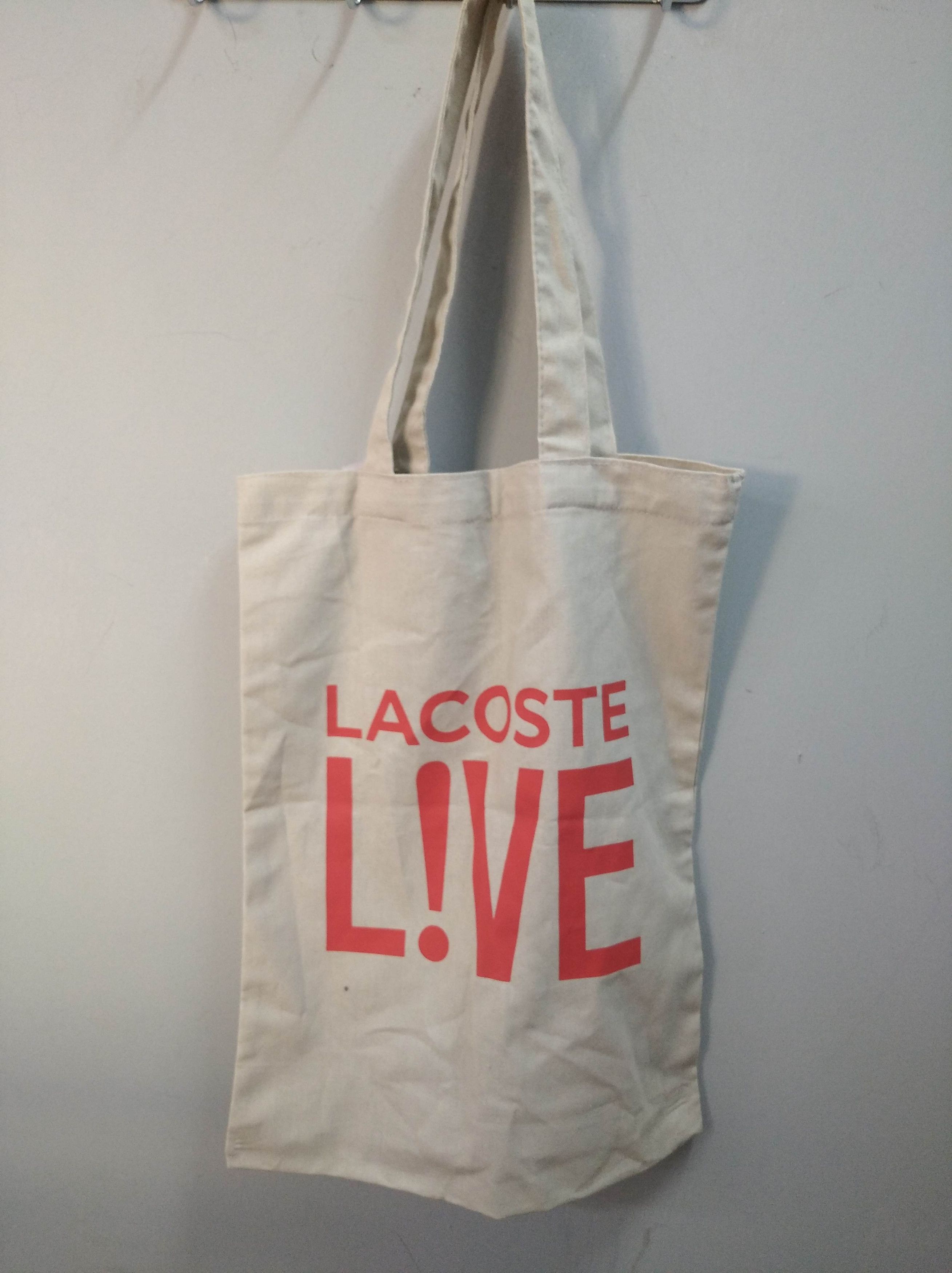 Lacoste live cotton tote bag