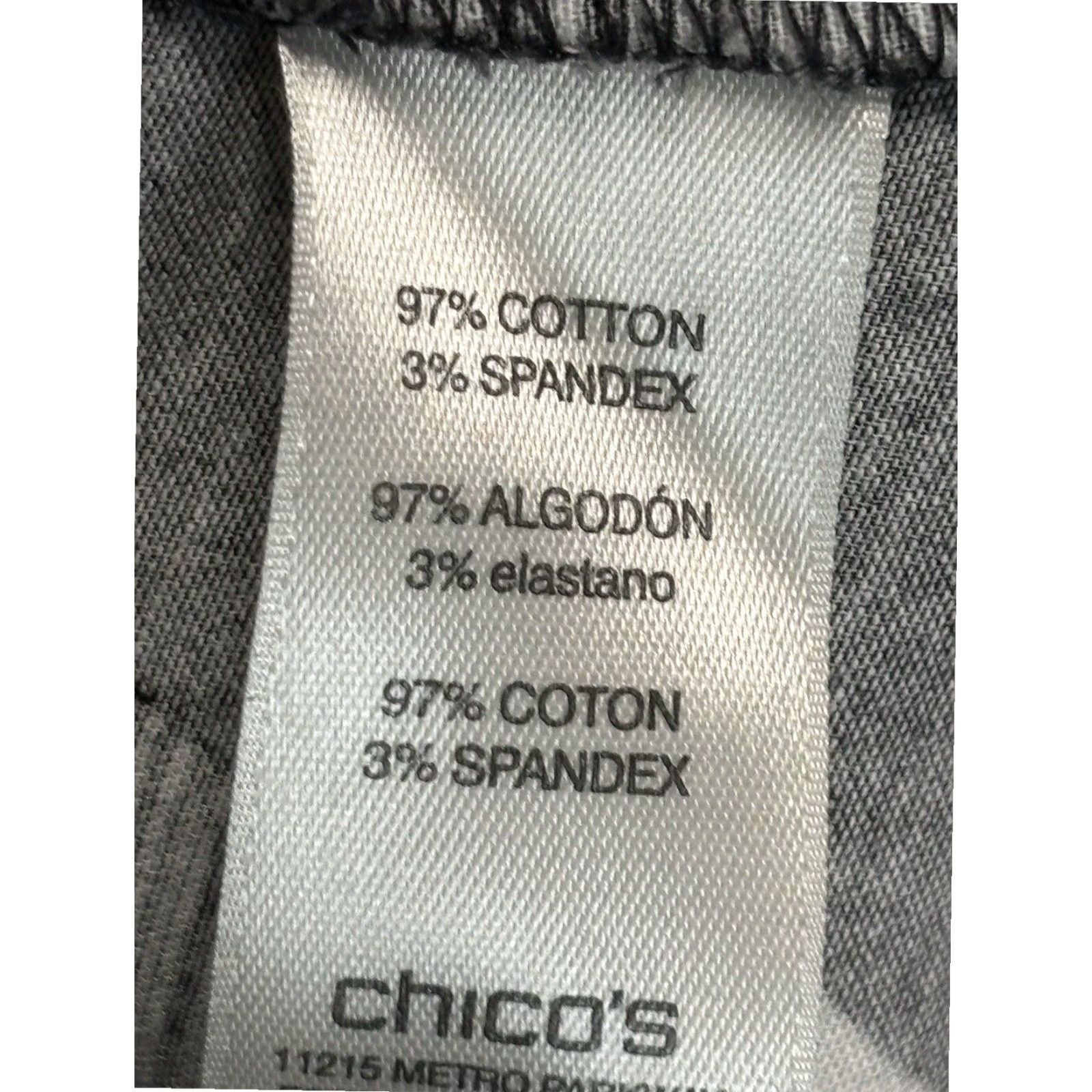 Vintage Chico's Women's Tunic Top Shirt Medium Black Gray Geometric Button Up Cotton Blend Size M / US 6-8 / IT 42-44 - 8 Thumbnail
