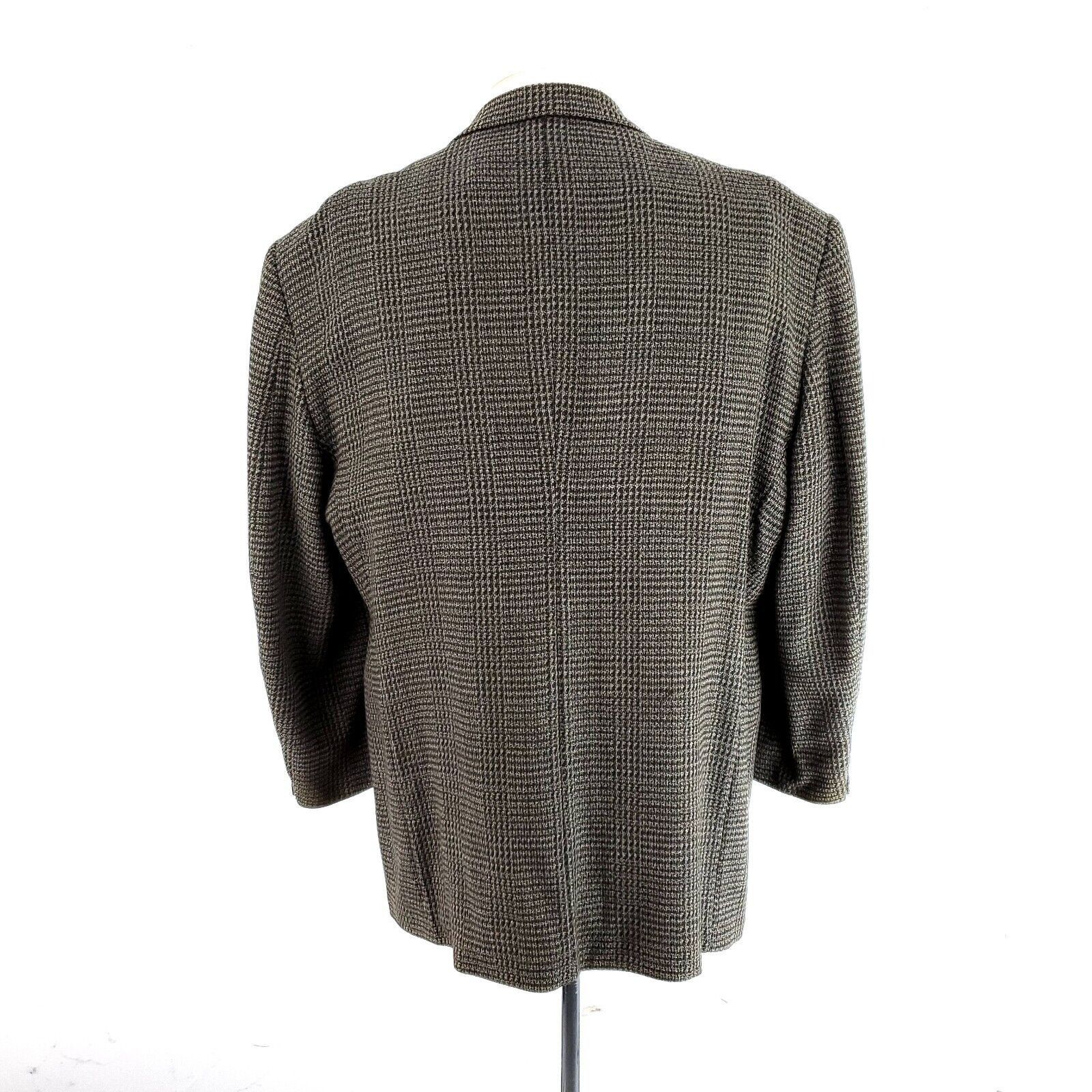 Stafford Stafford Options Worsted Wool Tweed 3 Button Sport Coat 46R Size 46R - 5 Thumbnail