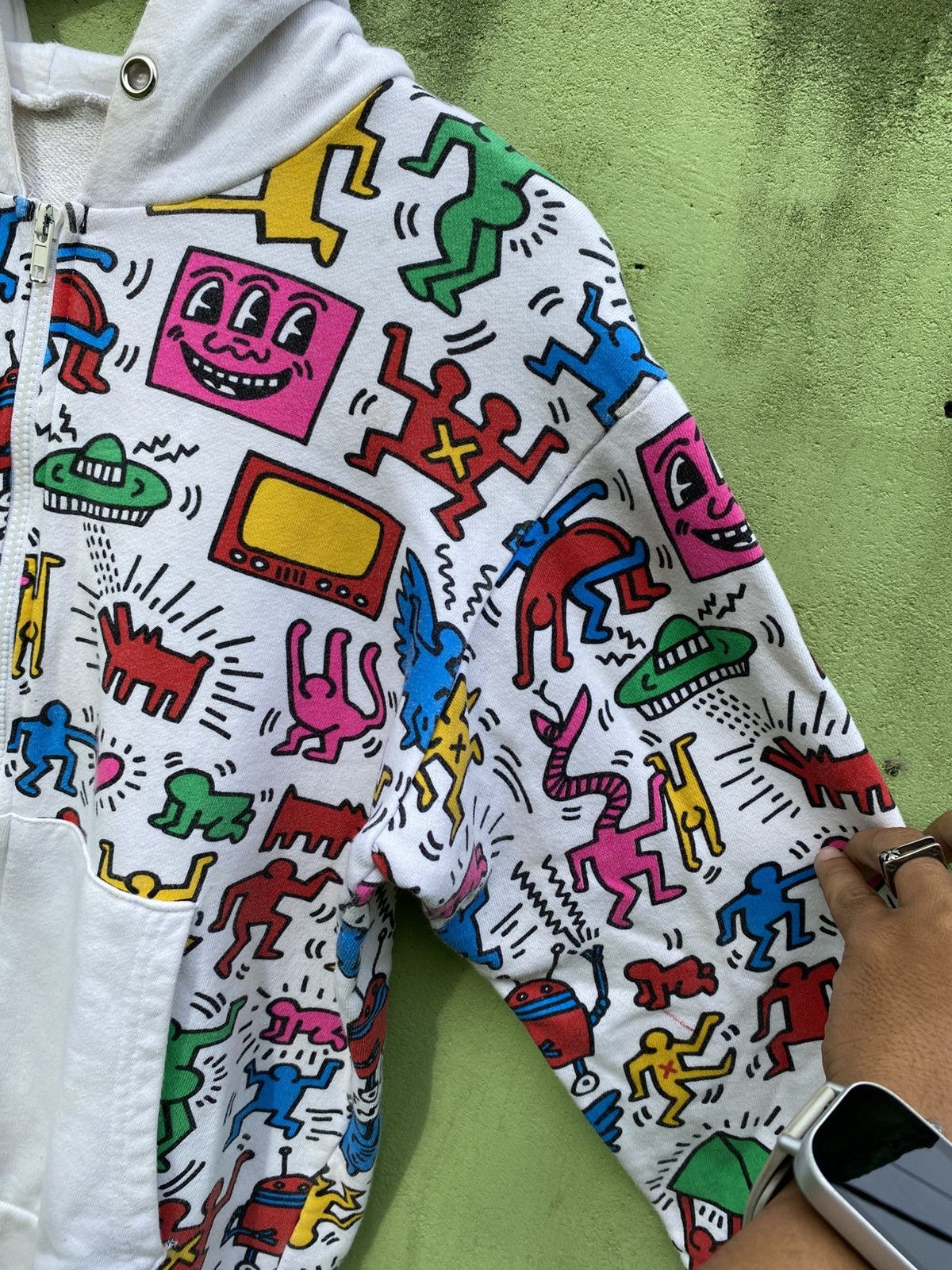 Keith Haring BIGBANG X Keith Haring Hoodie Full Print Colorful Iconic Art Size US L / EU 52-54 / 3 - 5 Thumbnail
