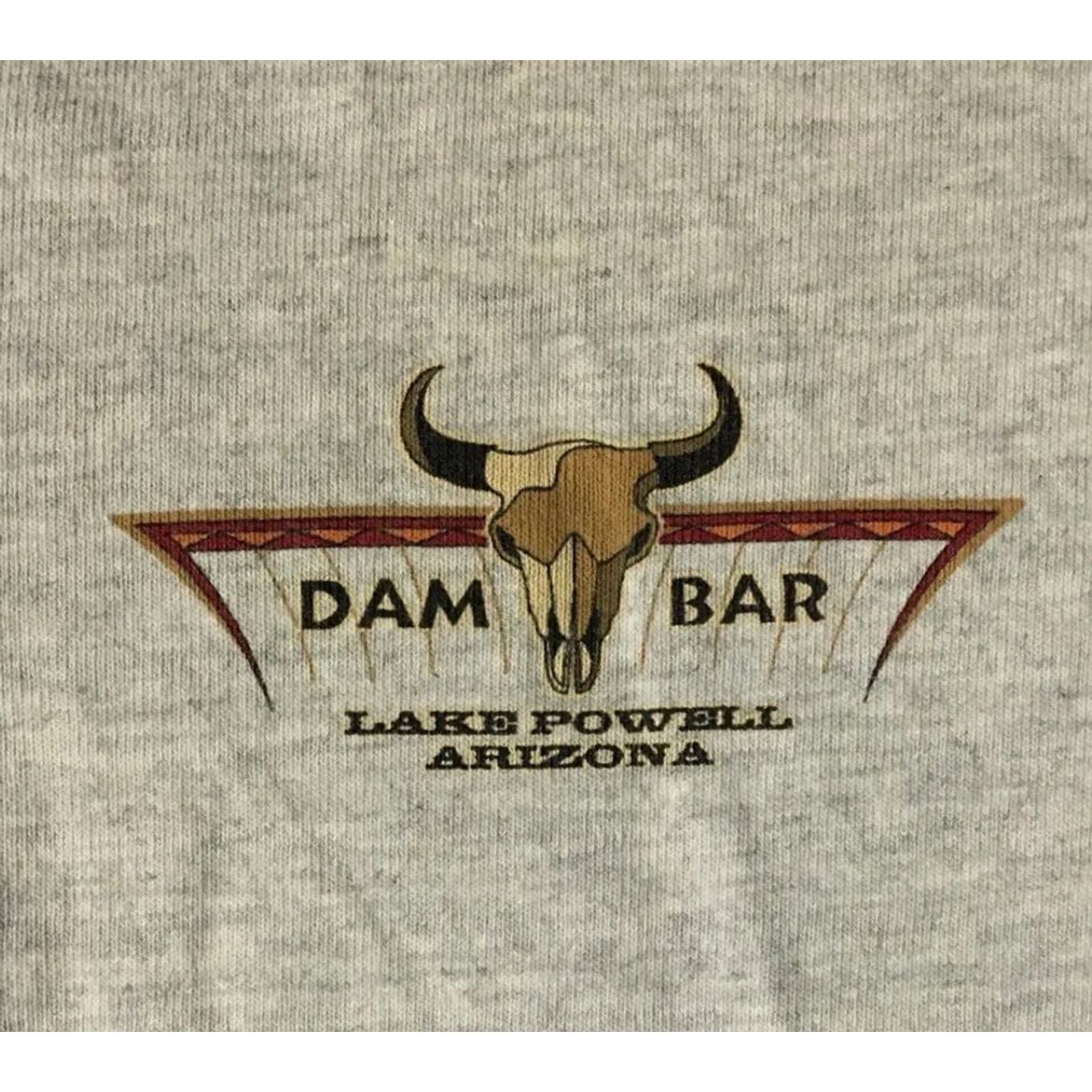 Vintage VINTAGE Lake Powell Dam Bar Faded Shirt XL Gray/BW Biker Grunge 90s USA Arizona Motorcycle Graphic Tee Mens Size US XL / EU 56 / 4 - 4 Thumbnail