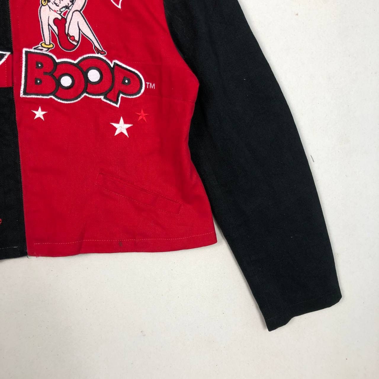 Jeff Hamilton Vintage 90s Betty Boob Graphic Crop Jacket Full Zipper Size US L / EU 52-54 / 3 - 6 Thumbnail