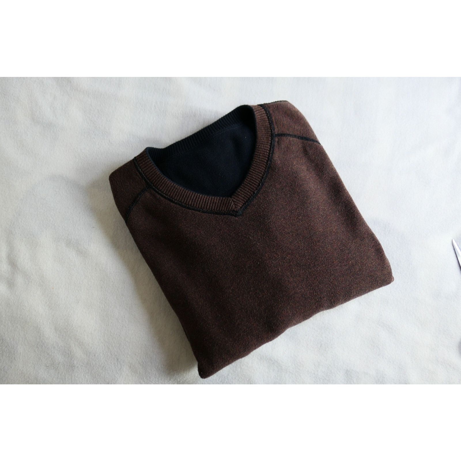Tommy Bahama Tommy Bahama Black Brown Reversable V-Neck Sweater XL Size US XL / EU 56 / 4 - 8 Thumbnail