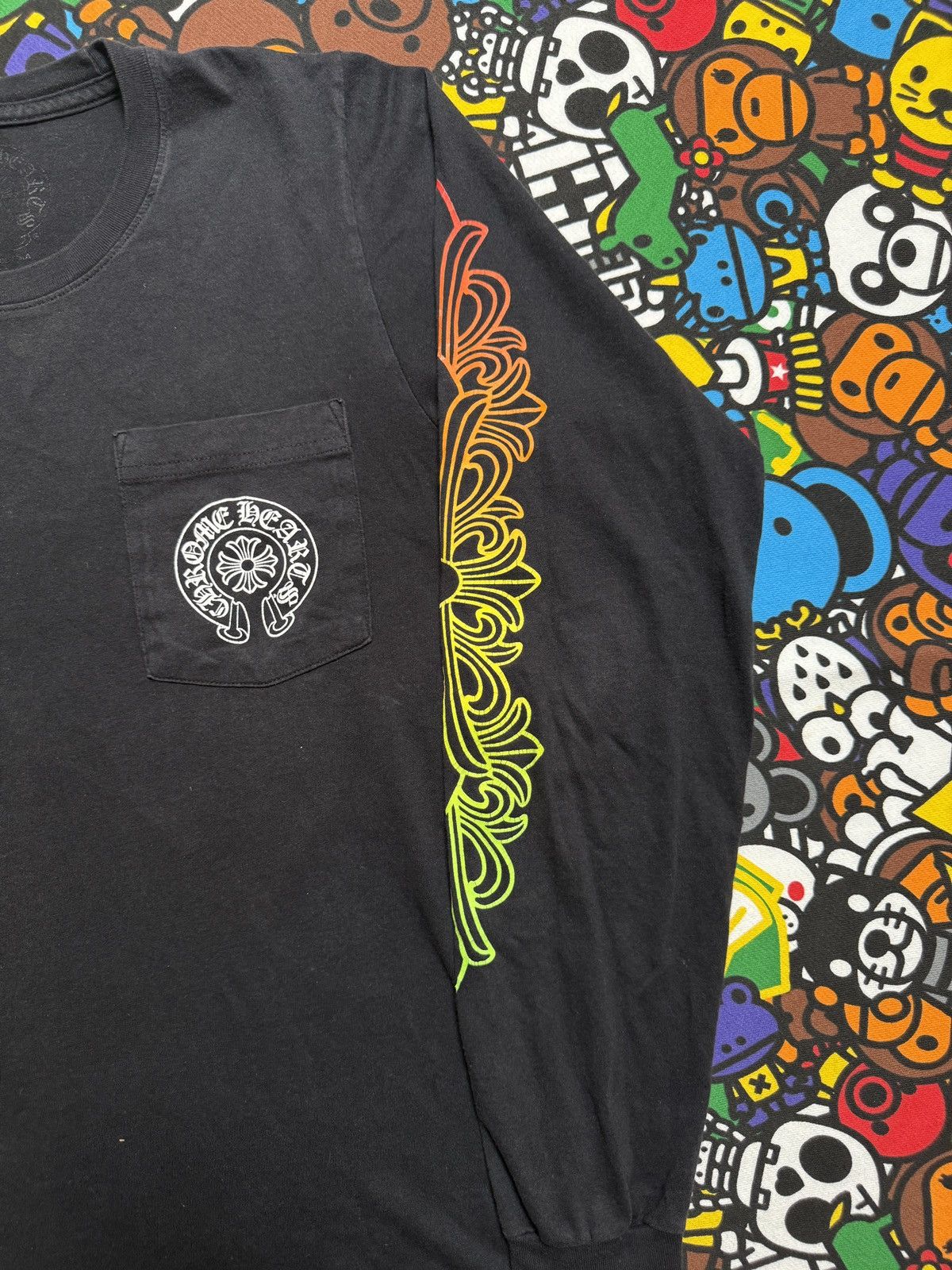 Chrome Hearts Chrome Hearts Black Gradient Floral Logo Long Sleeve Tee Size US XS / EU 42 / 0 - 4 Thumbnail