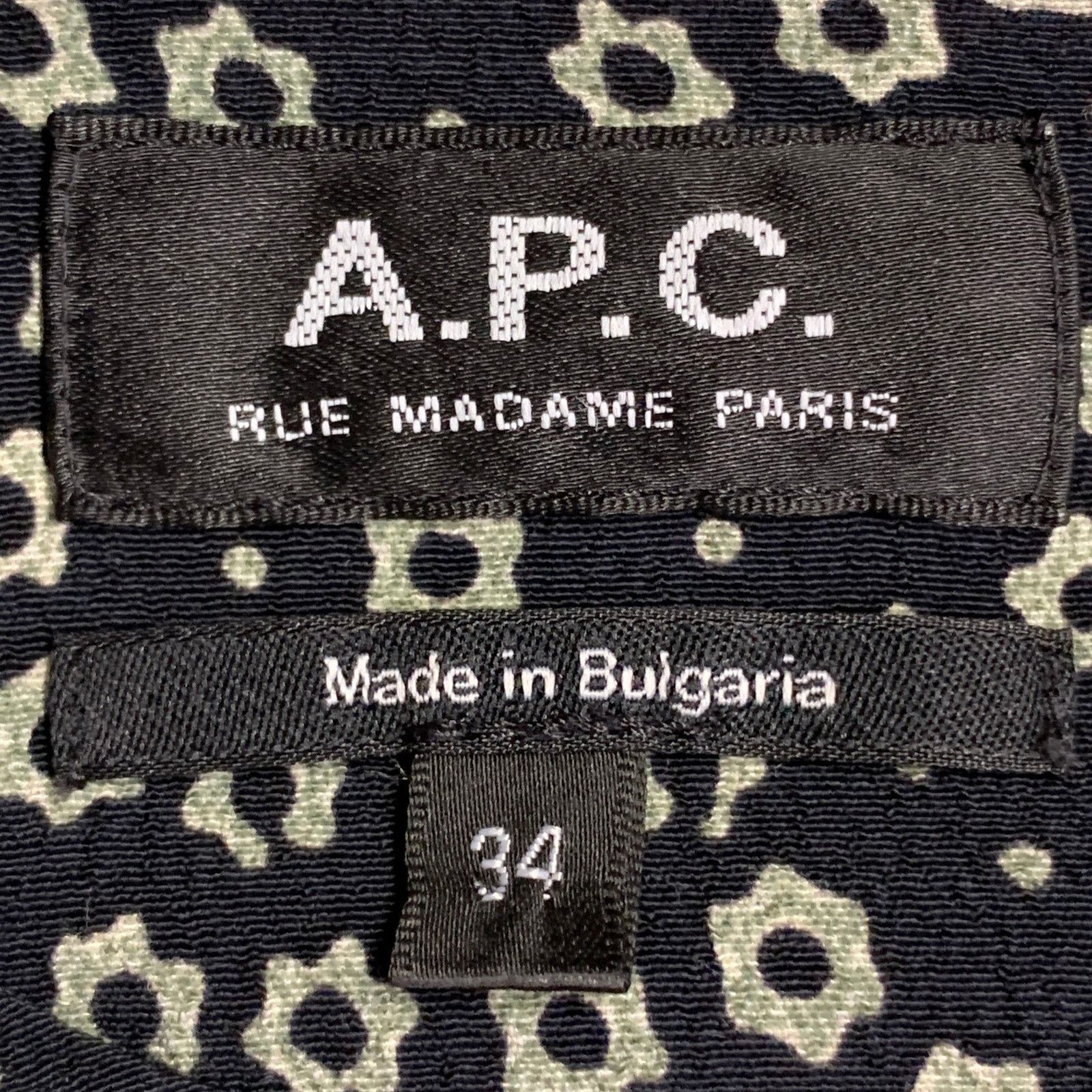 A.P.C. A.P.C. Viscose Floral Long Sleeve Belted Knee Length Dress Size XS / US 0-2 / IT 36-38 - 4 Thumbnail