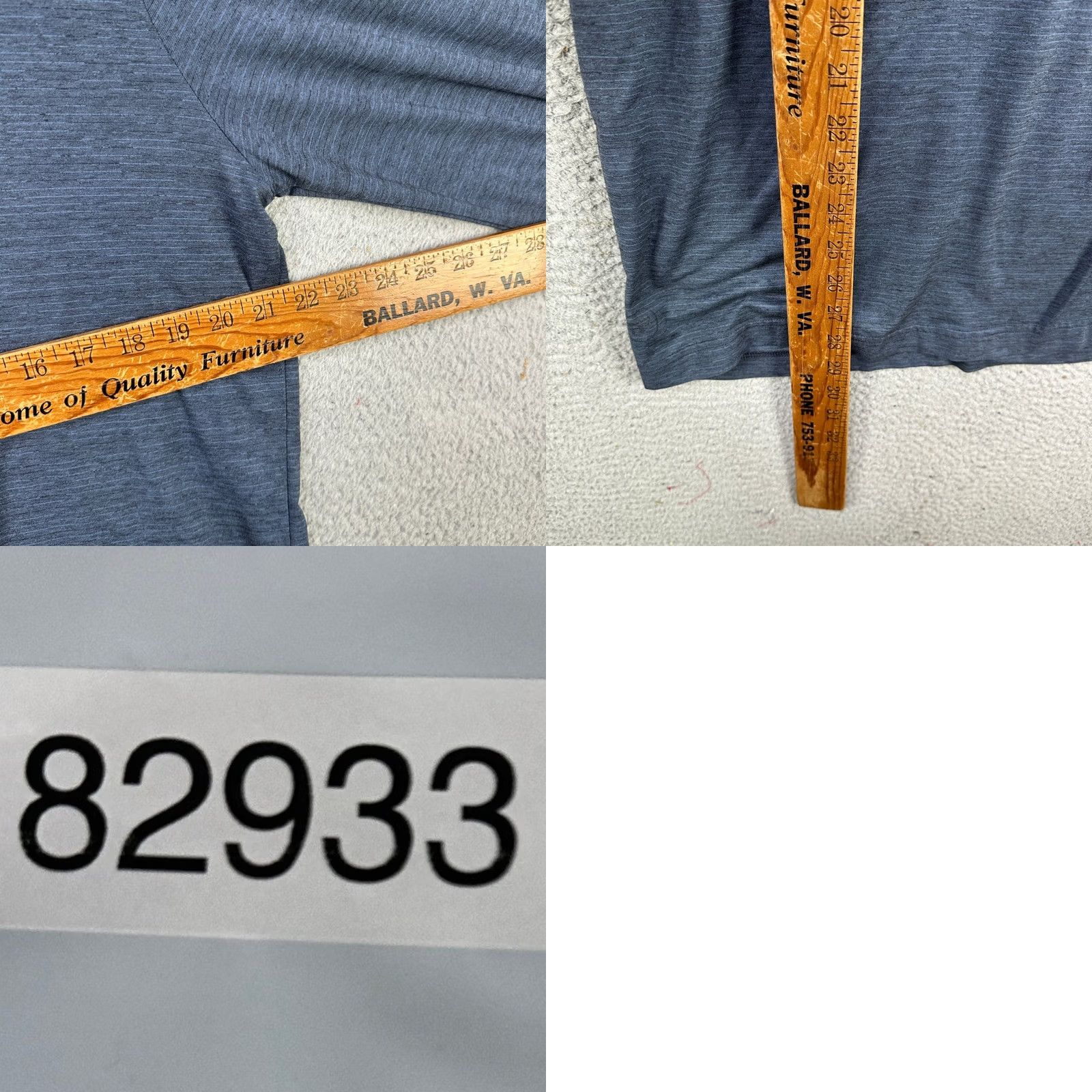 TravisMathew Travis Mathew Pullover Shirt Men Large Blue Quarter Zip Long Sleeve Logo Breathable Mock Neck Athletic Slim Fit Size US L / EU 52-54 / 3 - 8 Thumbnail