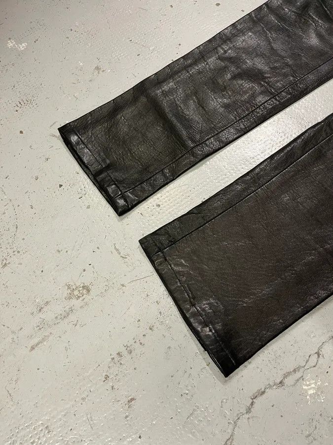 Roberto Cavalli FW2000 Roberto Cavalli Black Low Waist Leather Pants Size US 32 / EU 48 - 5 Thumbnail