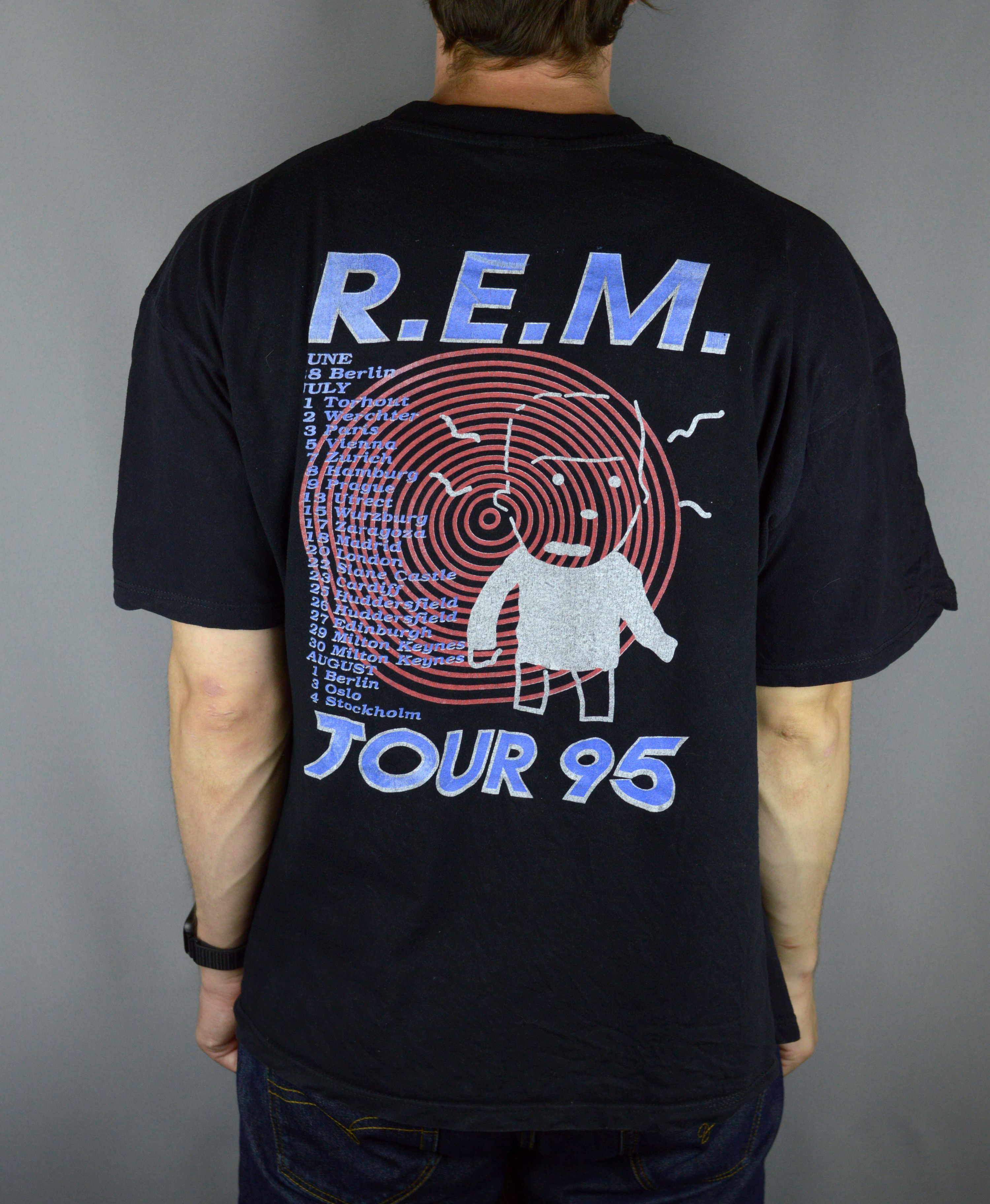 R.E.M. Vintage REM 1995 Tour t shirt Size US XL / EU 56 / 4 - 2 Thumbnail