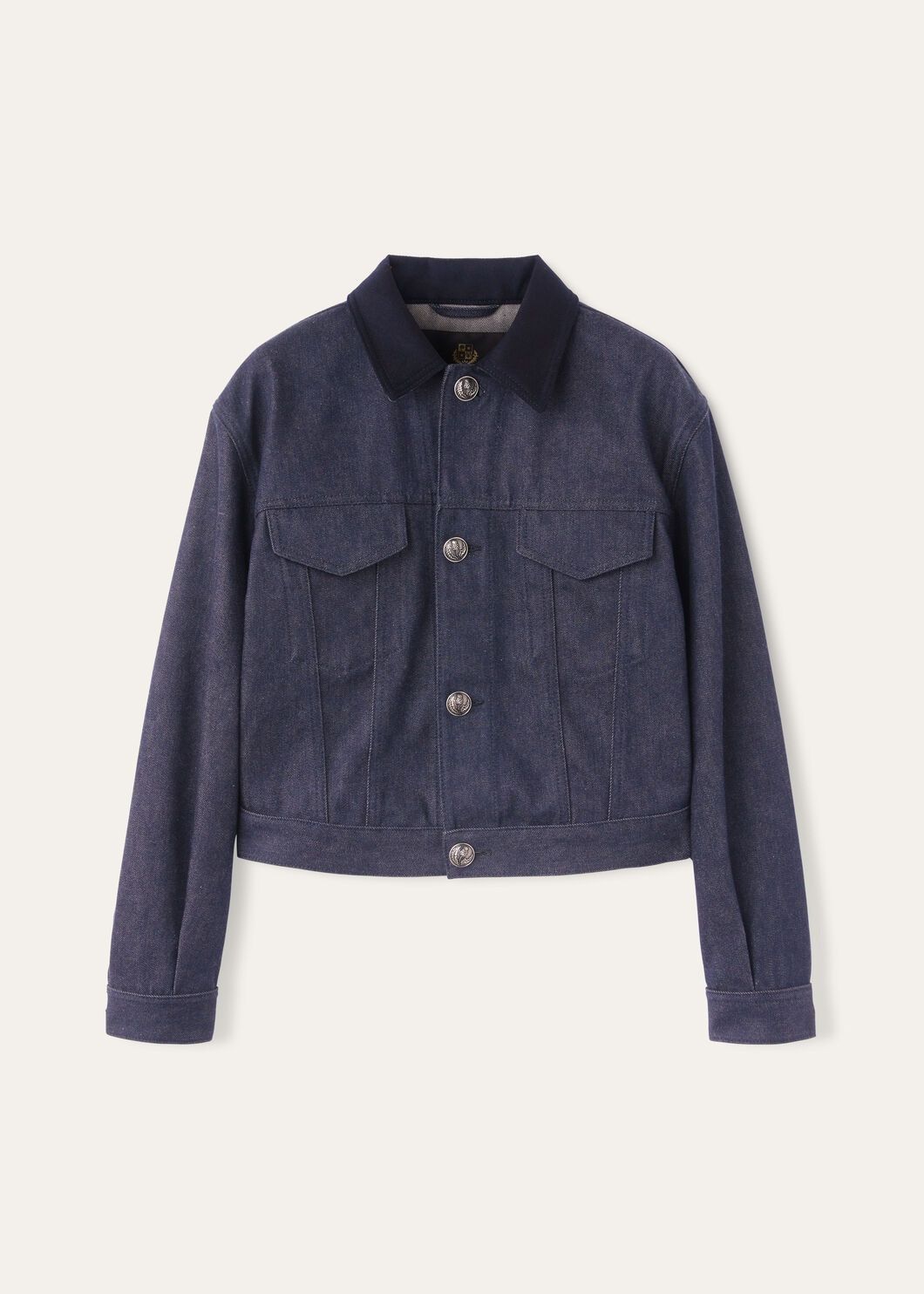 Loro Piana o1srvl11e0825 FAO4183 Coralie Trucker Jacket in Blue Size M / US 6-8 / IT 42-44 - 1 Thumbnail