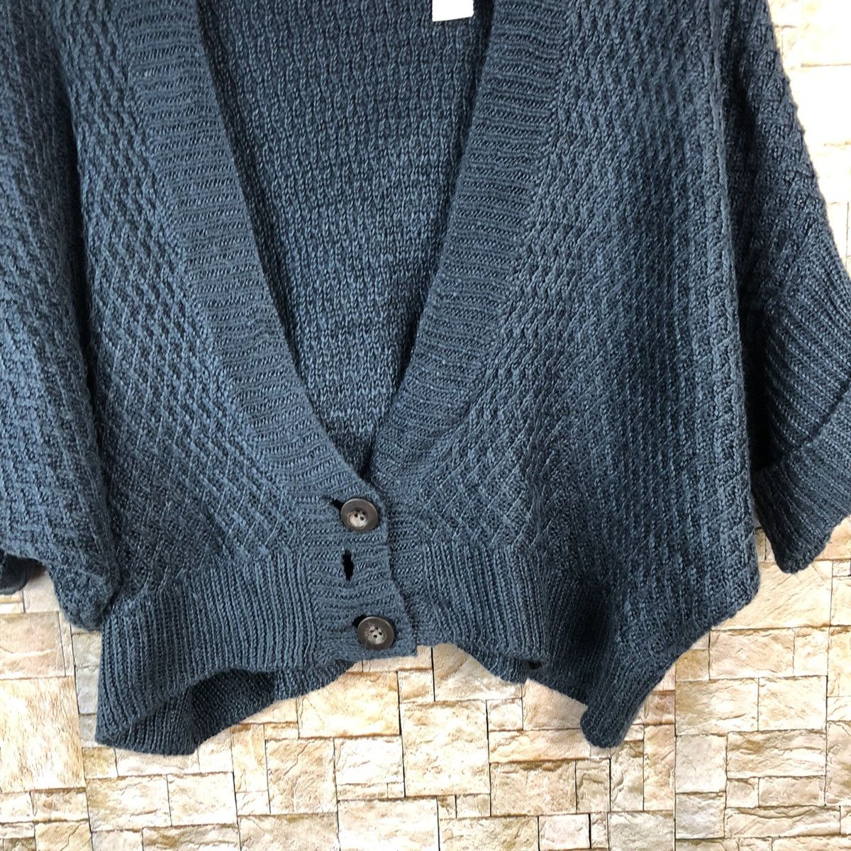 Homespun Knitwear × Japanese Brand Vevs Dark Blue Knitwear cardigan #A1087 Size L / US 10 / IT 46 - 5 Thumbnail