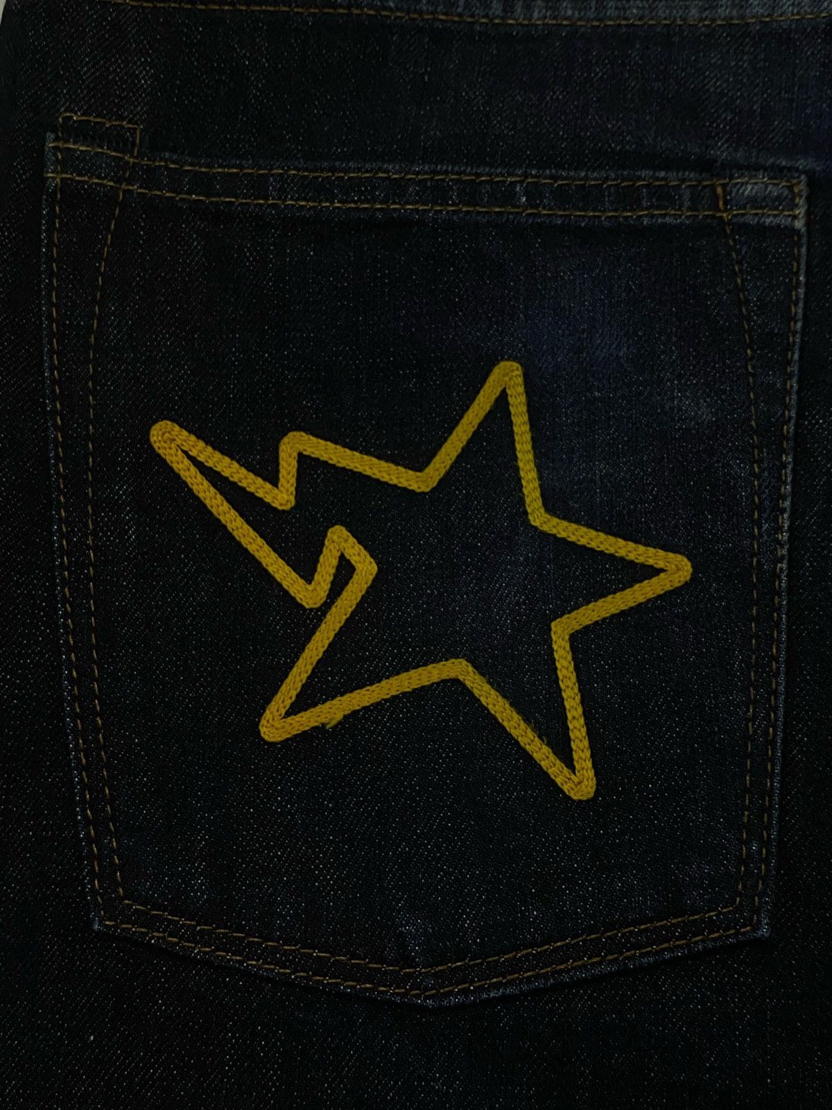 Bape Bapesta Embroidery Logo Denim Pants Size US 35 - 5 Thumbnail