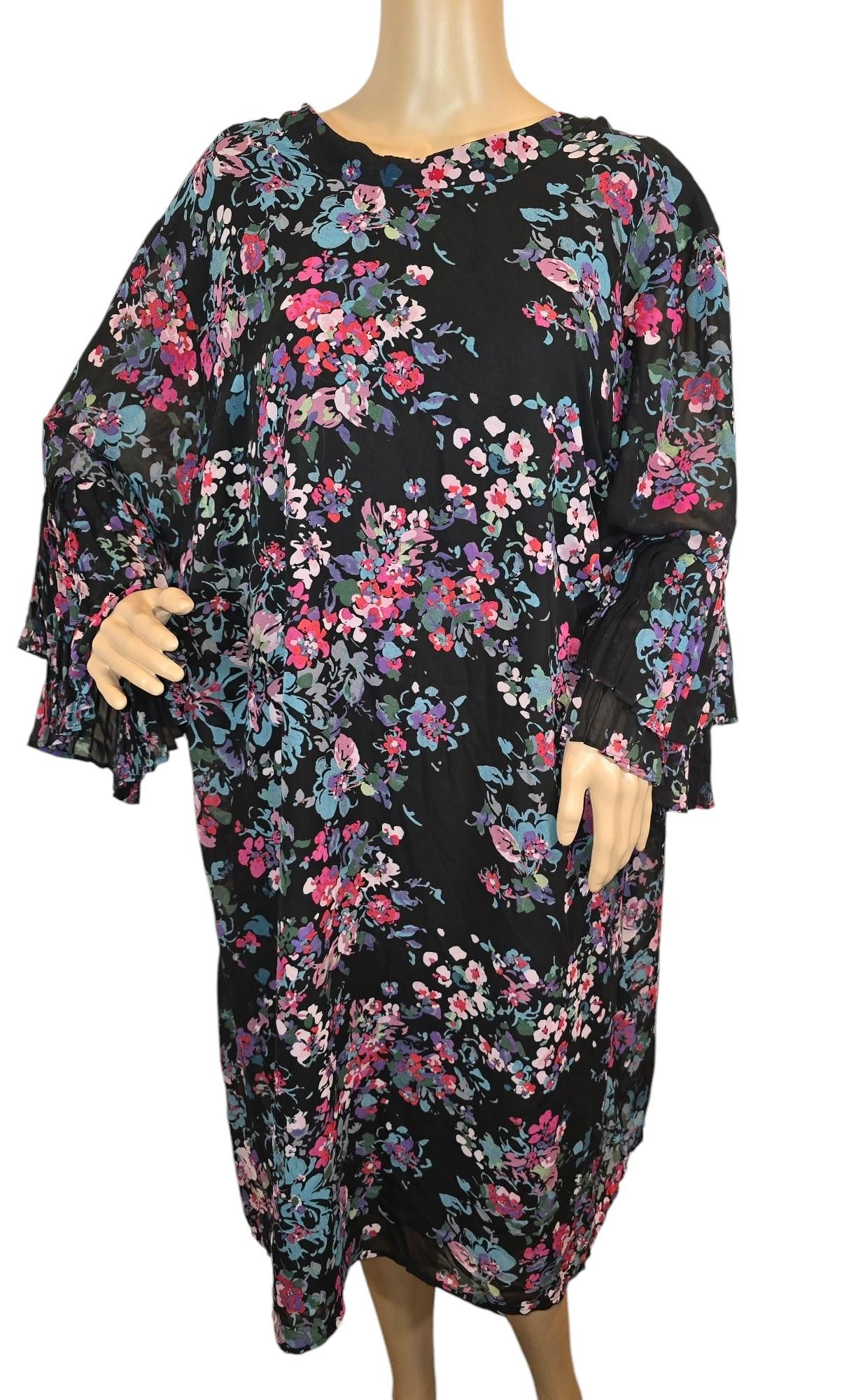 Designer Sharagan Floral Print Maxi Dress Size 4XL / US 24-26 - 1 Thumbnail