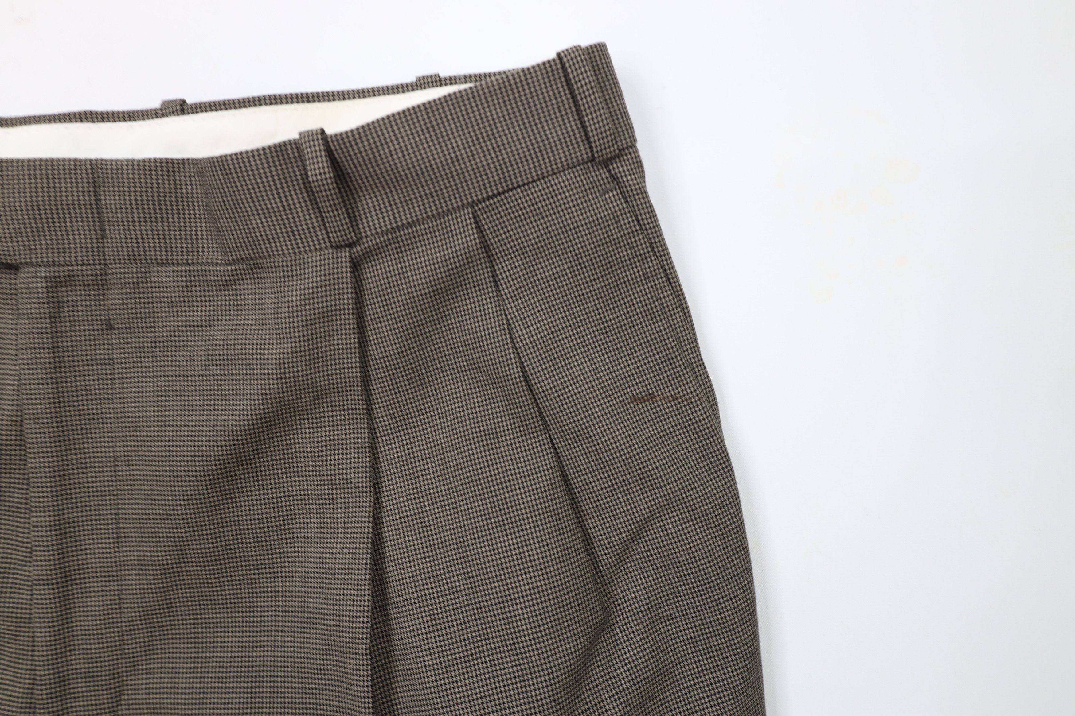 Vintage Vintage 90s Streetwear Wool Houndstooth Wide Leg Chino Pants Size US 38 / EU 54 - 7 Thumbnail