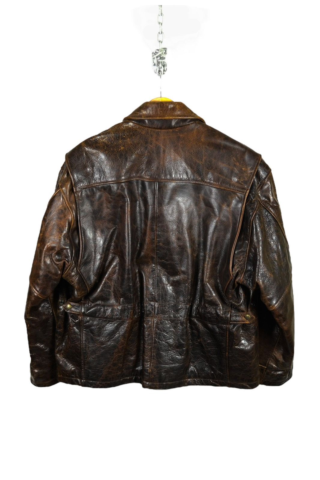 Avirex 90s Vintage Redskins B32 Leather Military Bomber Jacket Size US XL / EU 56 / 4 - 14 Thumbnail