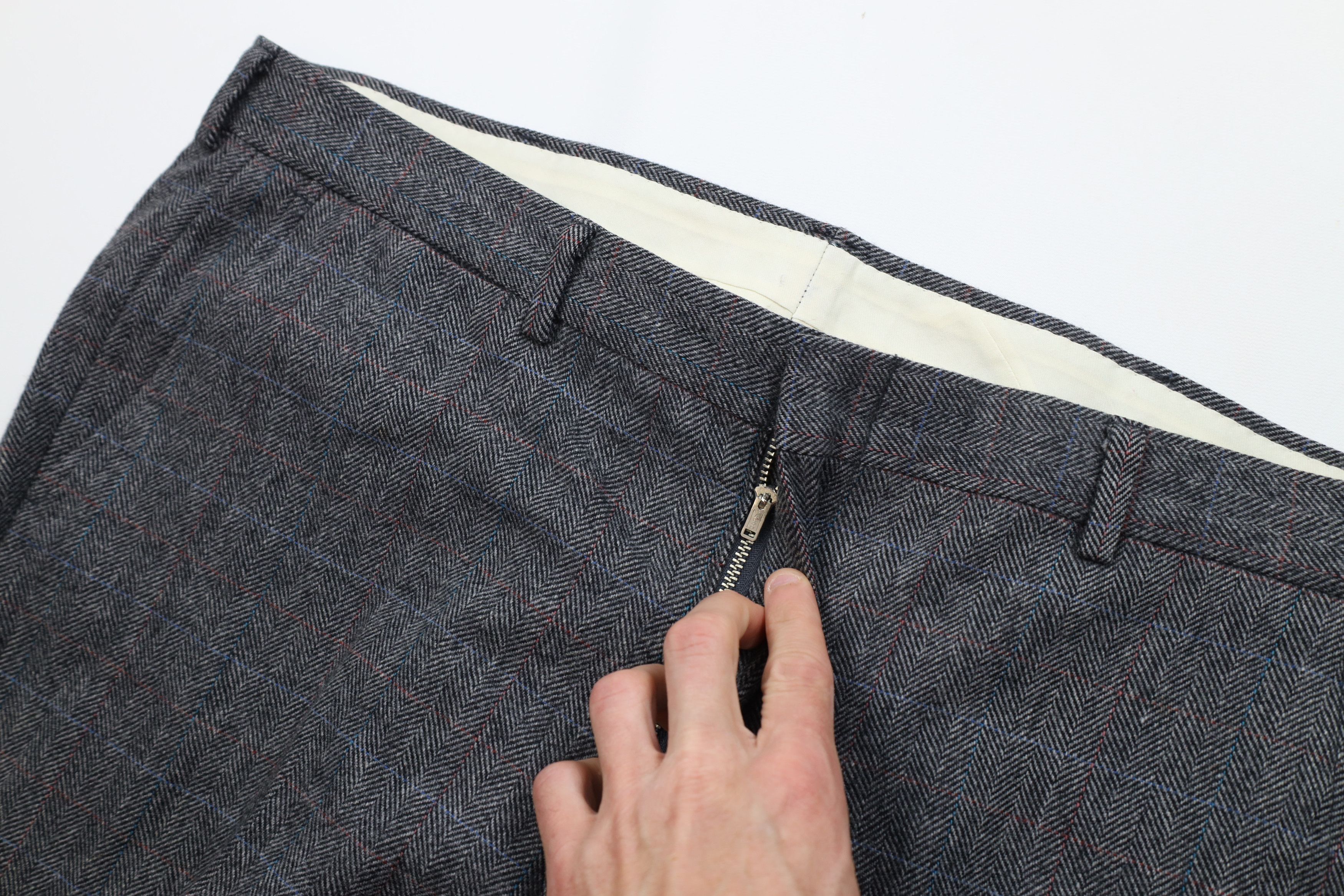 Vintage Vintage 70s Streetwear Herringbone Wide Leg Chino Pants USA Size US 40 / EU 56 - 7 Thumbnail