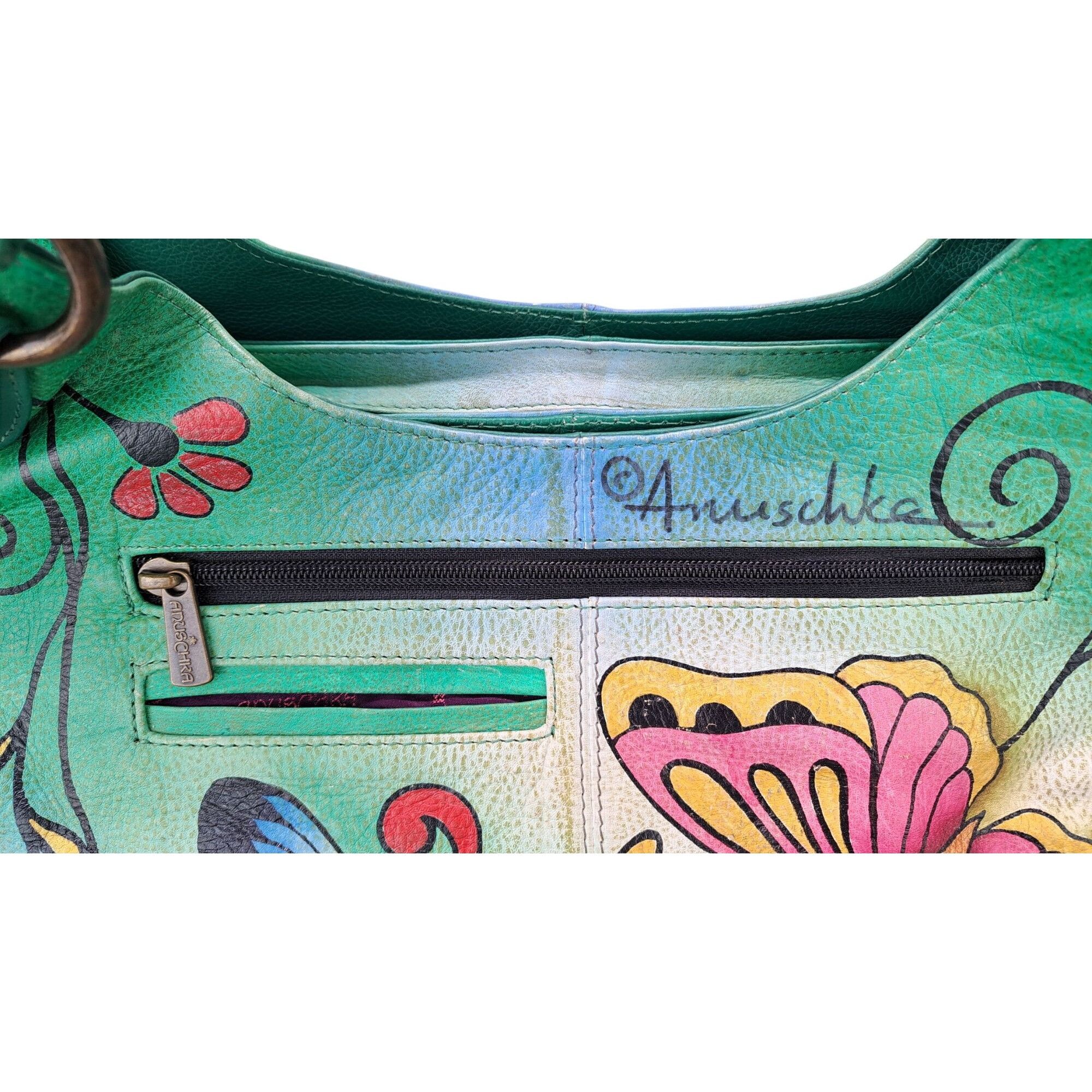 Other Anuschka Purse Leather Shoulder Bag Large Satchel Hobo Size ONE SIZE - 4 Thumbnail