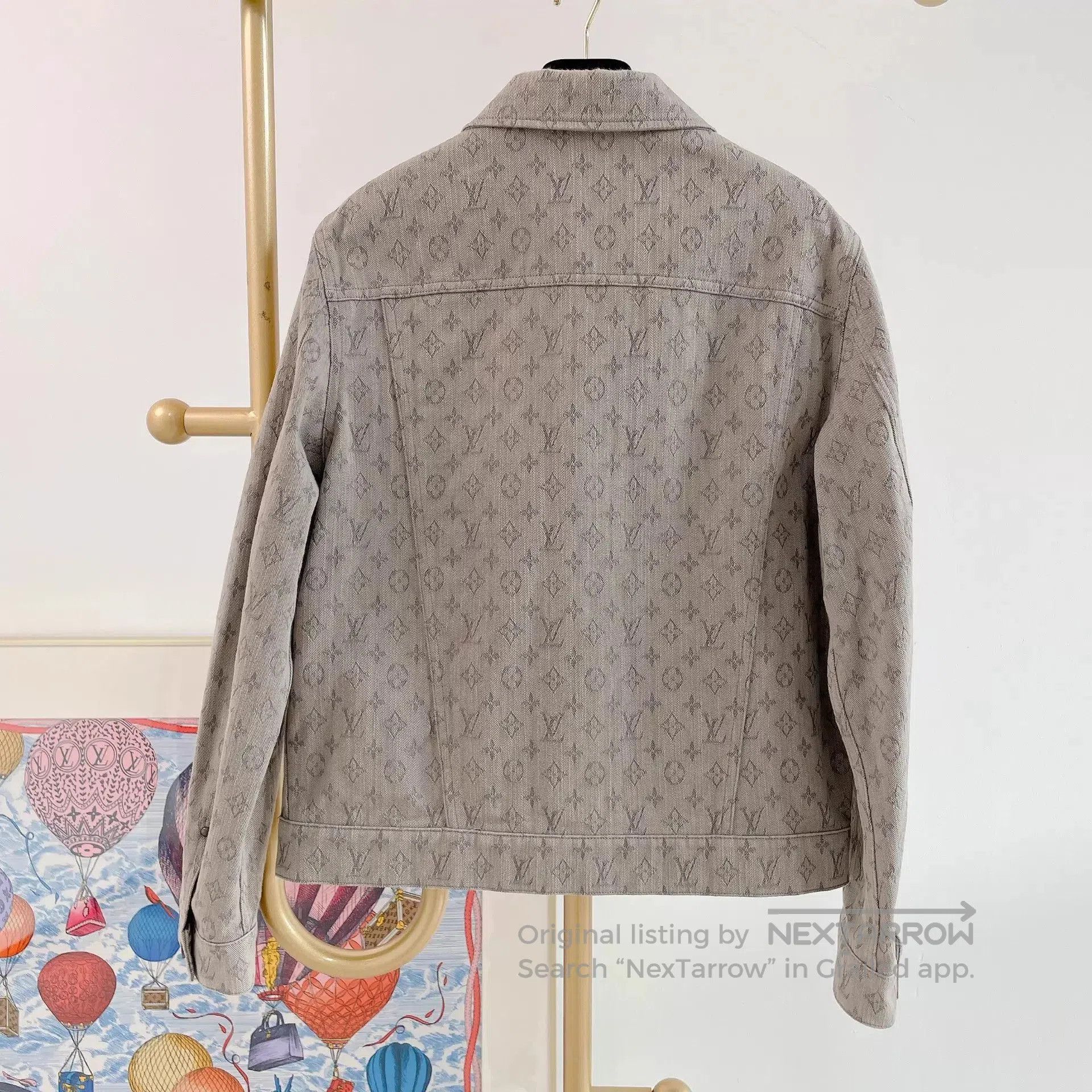 Louis Vuitton Beige Patterned Denim Jacket . Size US S / EU 44-46 / 1 - 2 Thumbnail