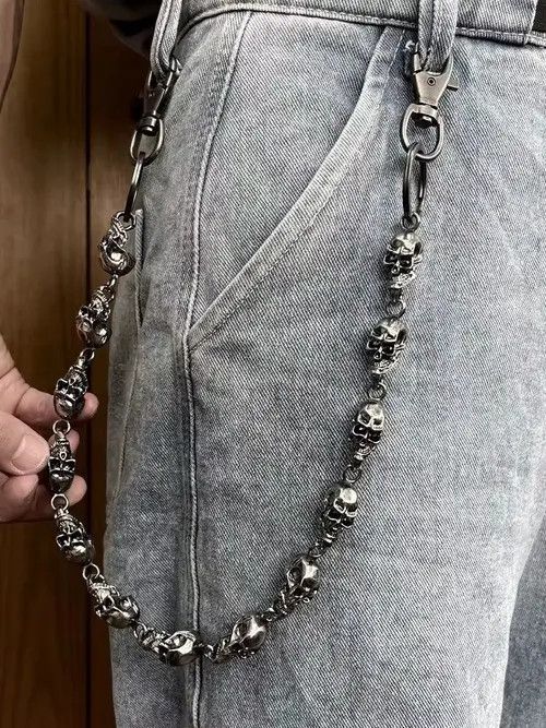 VIBE Retro Goth Skull Wallet Jeans Chain Size ONE SIZE - 2 Thumbnail