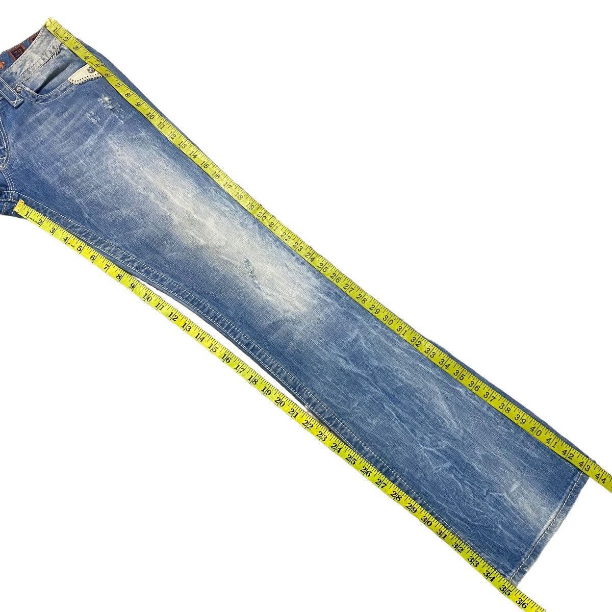 Rock Revival ROCK REVIVAL Low Rise Karlie Boot cut Jeans Distressed Size 29" - 22 Thumbnail