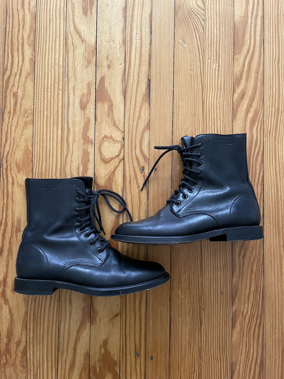Hedi Slimane × Saint Laurent Paris Saint Laurent FW14 Ranger Combat Boots Black Hedi Slimane Size US 8 / EU 41 - 1 Thumbnail