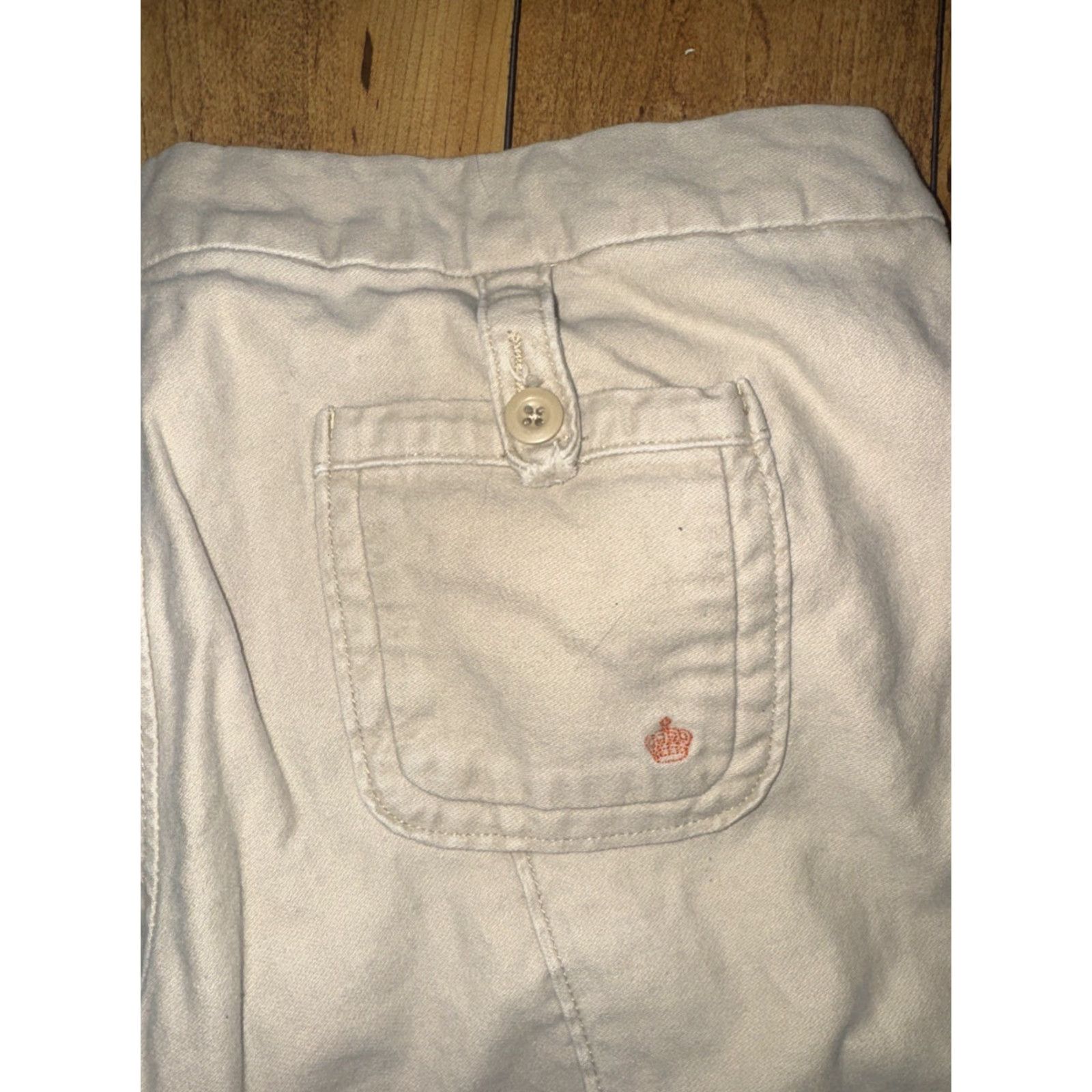 Anthropologie VINTAGE G1 Basic Goods Pants Cropped Tie Drawstring Pockets Cuffed Tan 6 Women Cropped Pants Casual Size 28" / US 6 / IT 42 - 8 Thumbnail