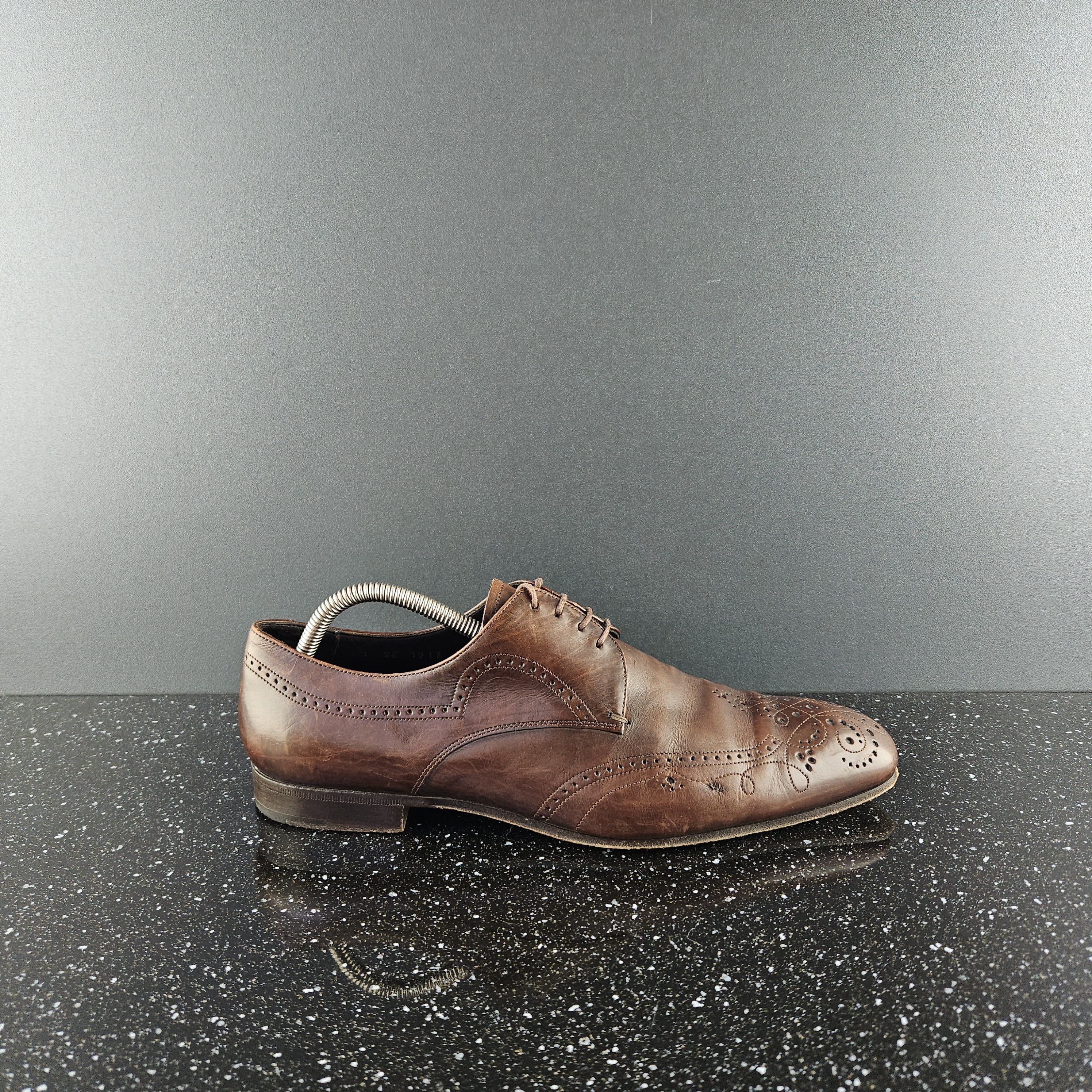 Prada Prada Brown leather brogue dress shoes Size US 8.5 / EU 41-42 - 1 Thumbnail
