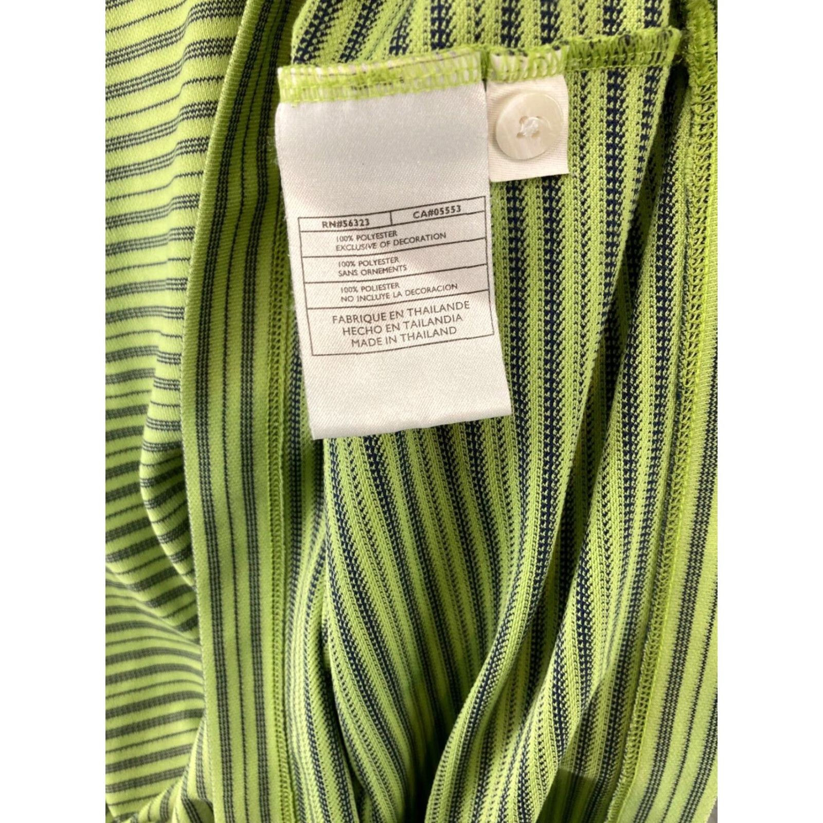 Nike Nike Dri-FIT Polo Shirt Mens Large Green Striped Polo Golf Shirt Size US L / EU 52-54 / 3 - 6 Thumbnail