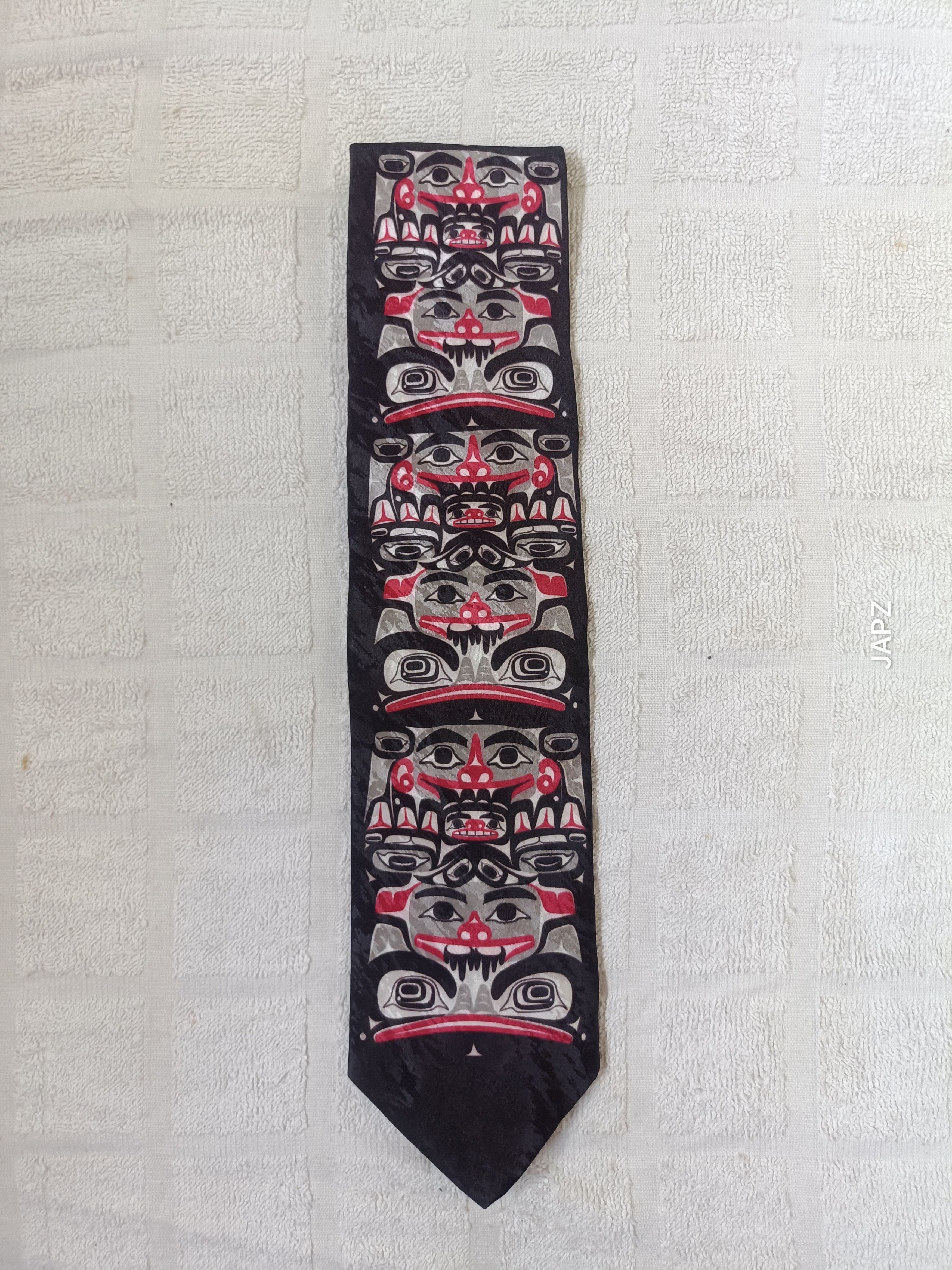 Vintage Vintage Aztec Inca art silk tie Size ONE SIZE - 1 Thumbnail