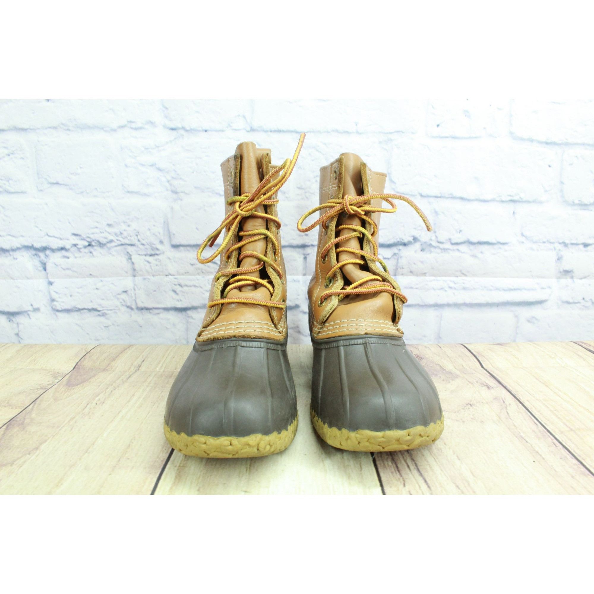 L.L. Bean × Leather LL Bean Women's Leather Lace Up Insulated Duck Boots 5 M Size US 5 / IT 35 - 4 Thumbnail