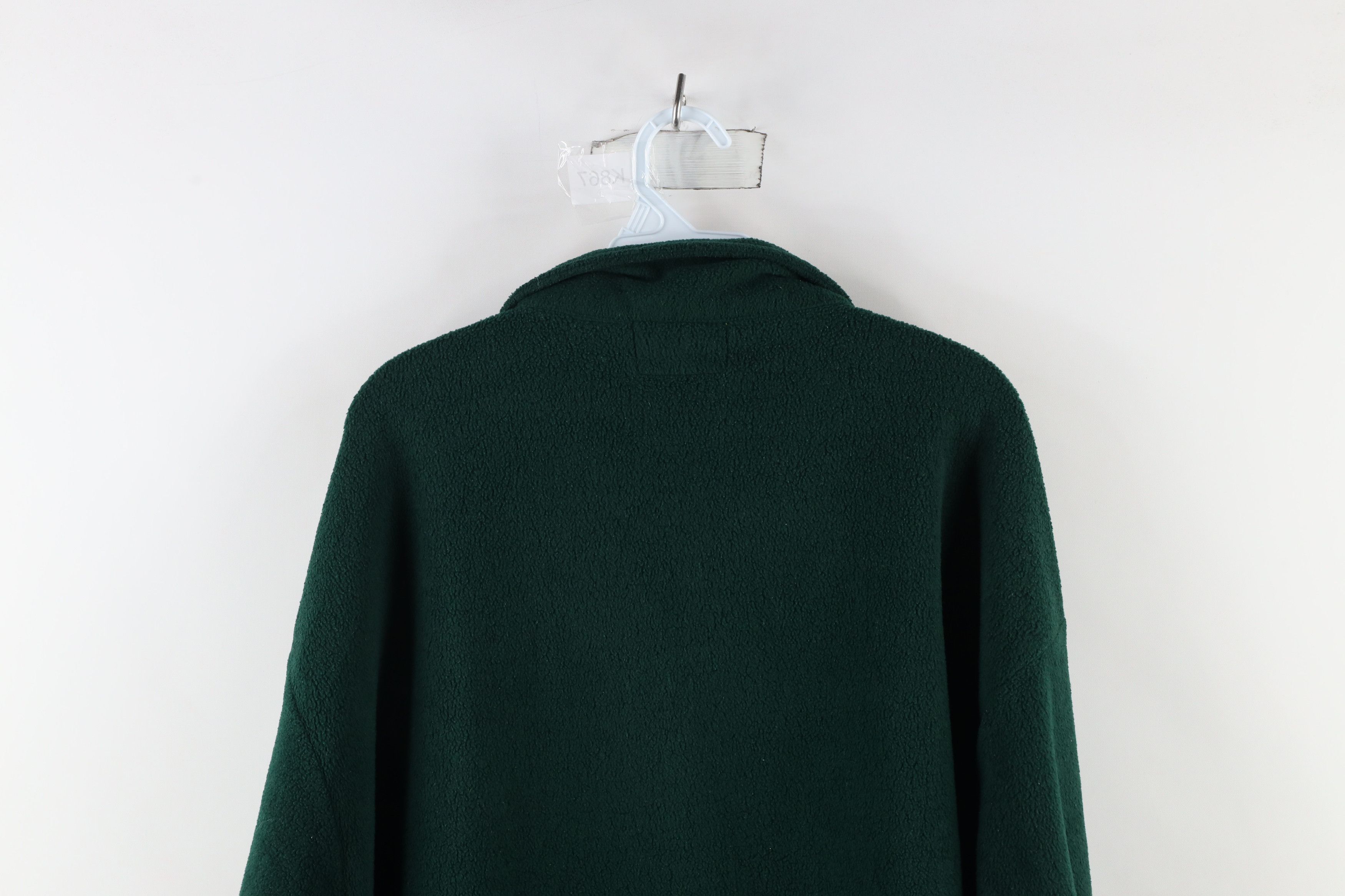 Vintage Vintage 90s Streetwear Zip Fleece Pullover Sweater Green Size US XL / EU 56 / 4 - 8 Thumbnail