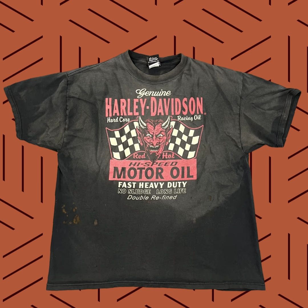 Harley Davidson VINTAGE Harley-Davidson Shirt Men L Black Graphic Print Skull Logo Short Sleeve Crew Neck 2000s Mens Size US L / EU 52-54 / 3 - 1 Thumbnail
