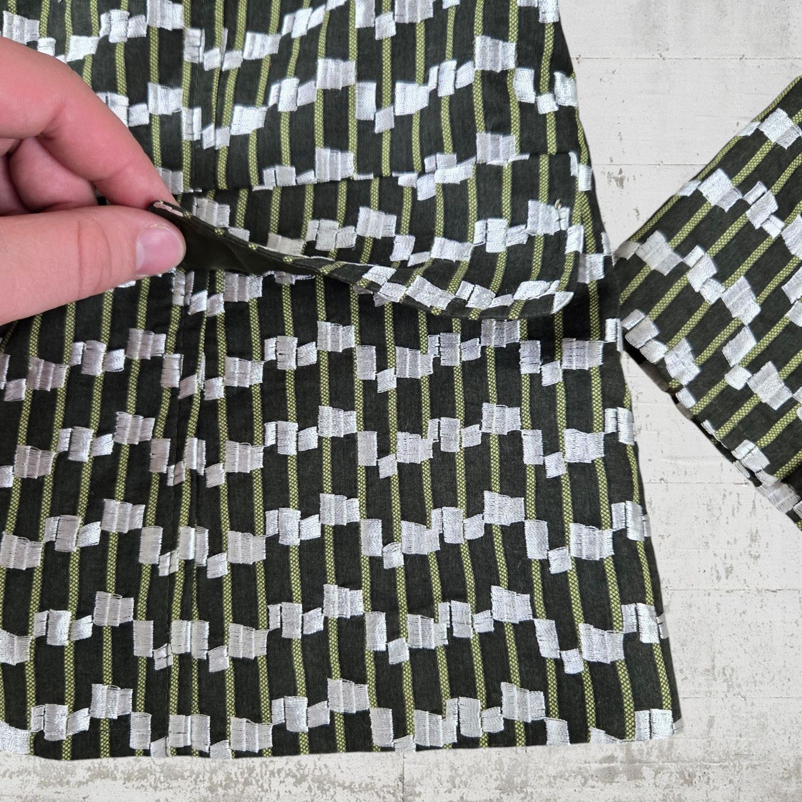 Evan Picone Vintage Evan Picone Green Retro Blazer Size 12P Size XL / US 12-14 / IT 48-50 - 3 Thumbnail